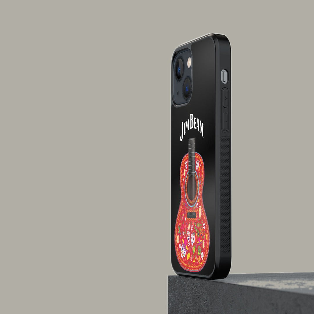 Jim Beam Guitar Black Glass iPhone Case for iPhone 13 Mini | Macmerise