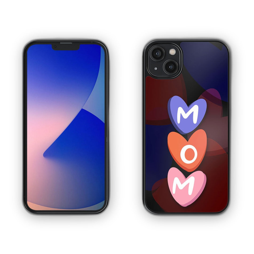 Heart Mom Glass iPhone Case for iPhone 14 Plus | Macmerise