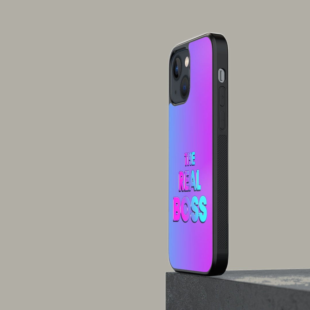 I Am the Real Boss Glass iPhone Case for iPhone 13 | Macmerise