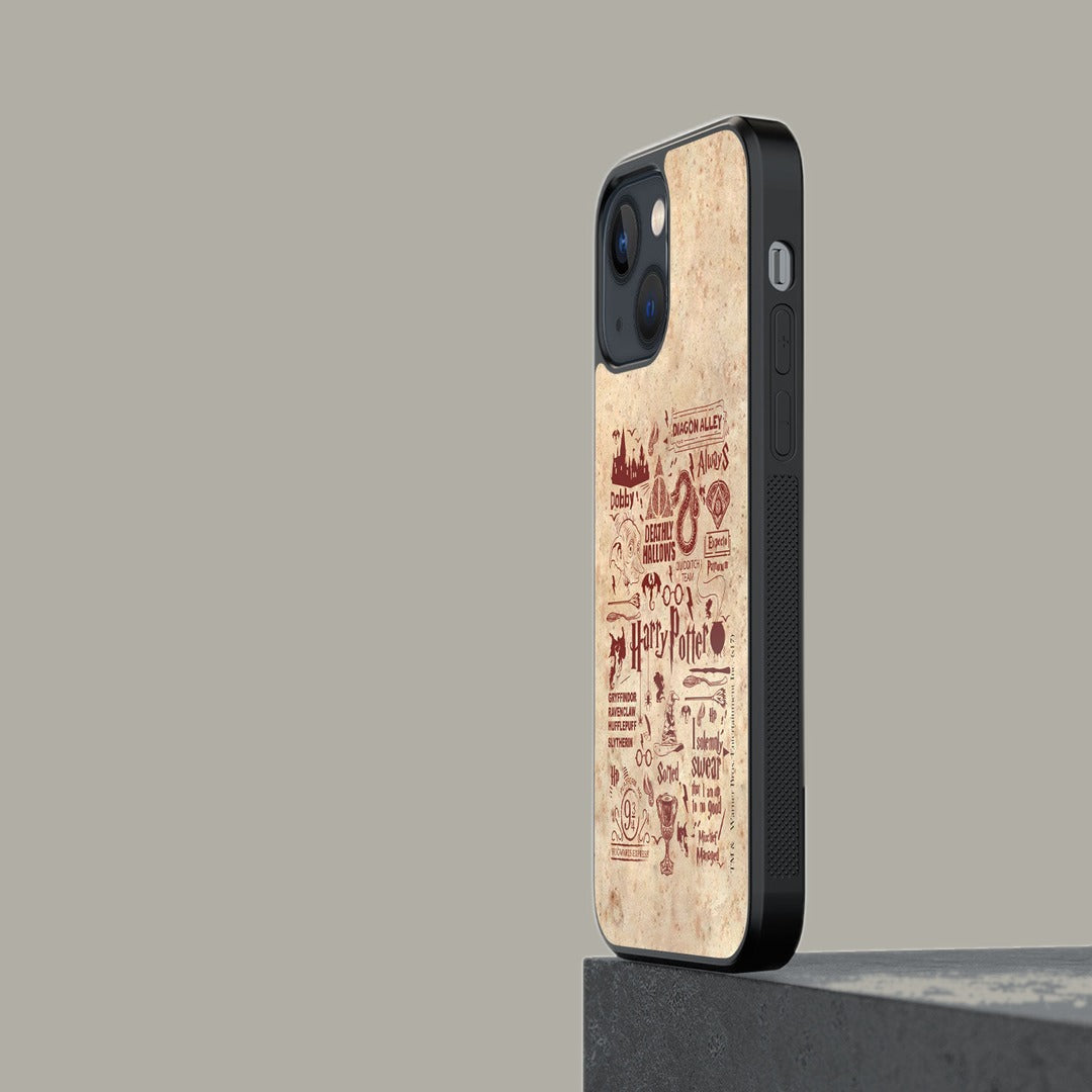 Harry Potter Infographic iPhone 13 Mini Cover Red - detail view | Macmerise