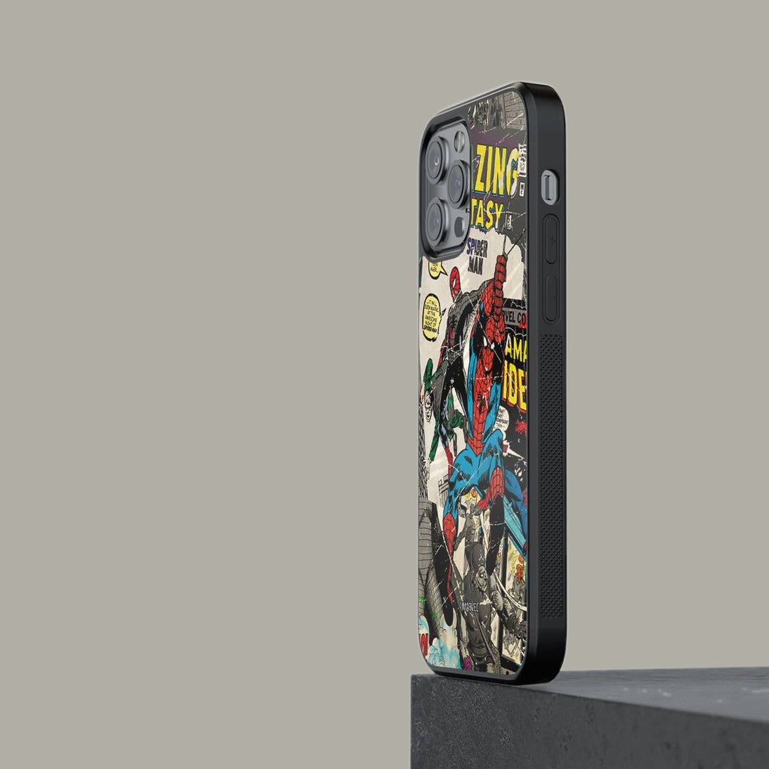 Comic Spidey Glass iPhone Case for iPhone 13 Pro Max | Macmerise