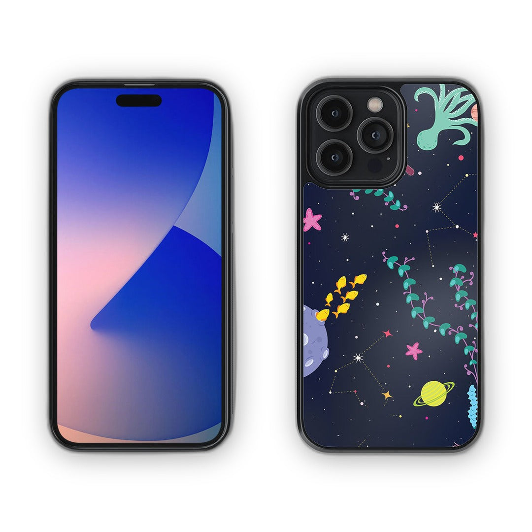 Space Aquarium Glass iPhone Case for iPhone 14 Pro Max | Macmerise