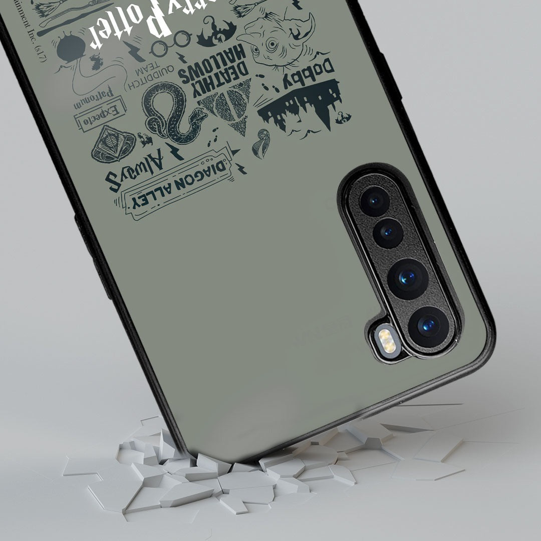 Harry Potter Infographic Grey Phone Case for OnePlus Nord | Macmerise