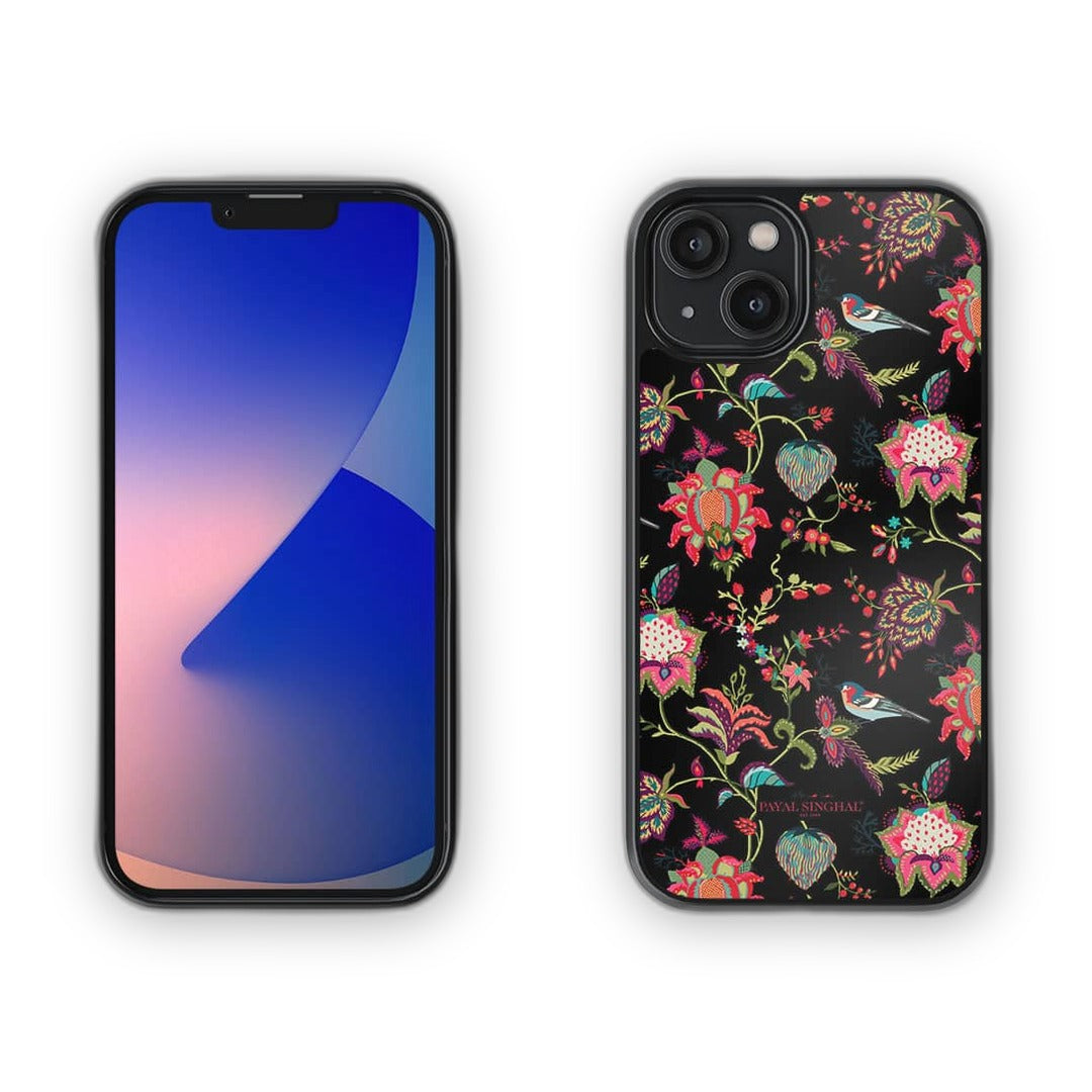 Payal Singhal Chidiya Black Glass iPhone Case for iPhone 14 | Macmerise