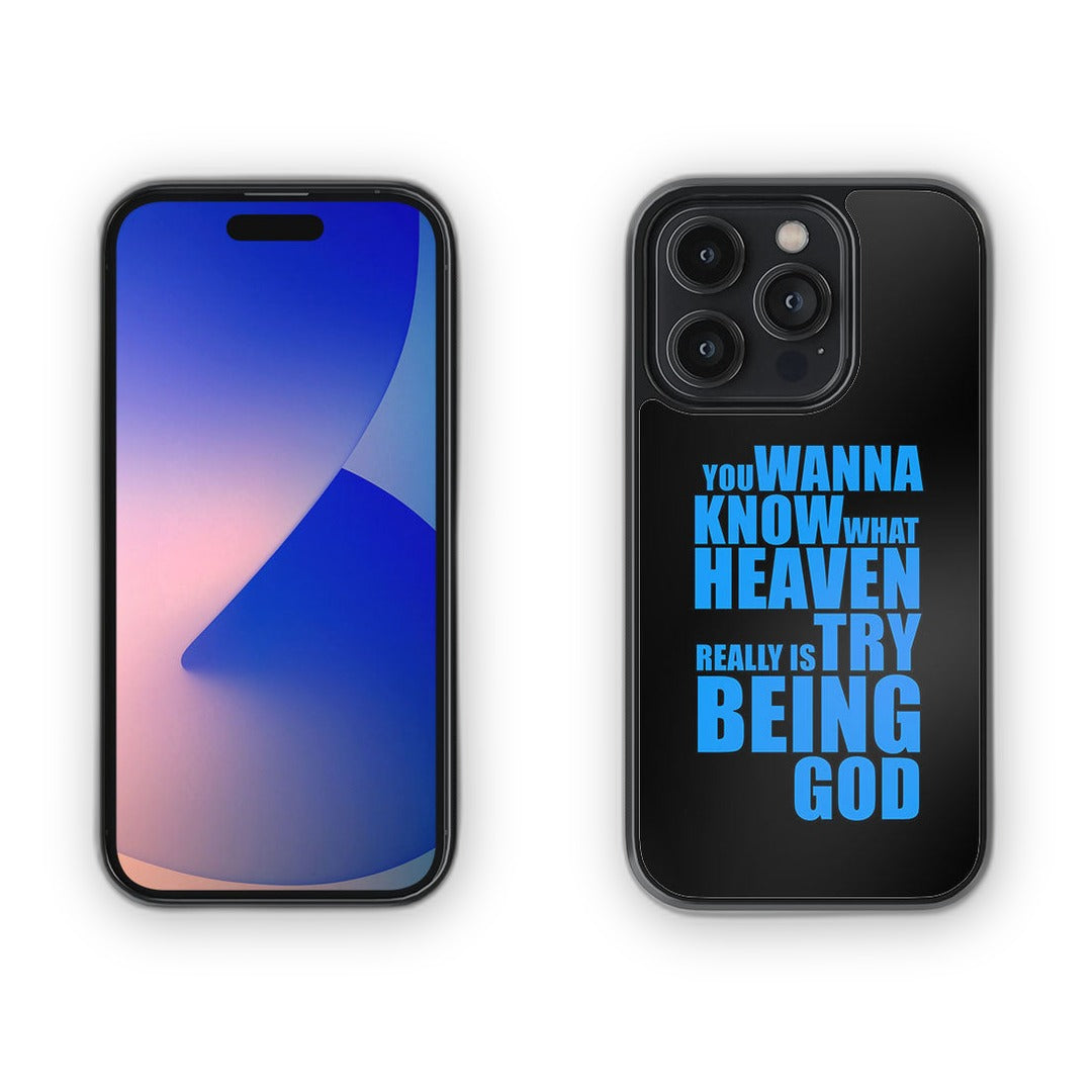 Try Being God Glass iPhone Case for iPhone 14 Pro | Macmerise