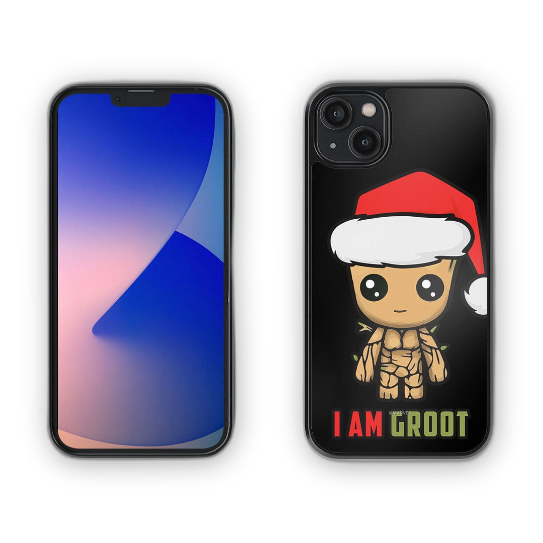Groot Santa Glass iPhone Case for iPhone 14 Plus | Macmerise