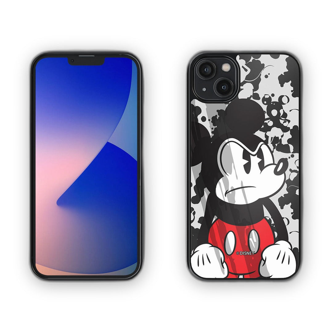 Grumpy Mickey Glass iPhone Case for iPhone 14 Plus | Macmerise