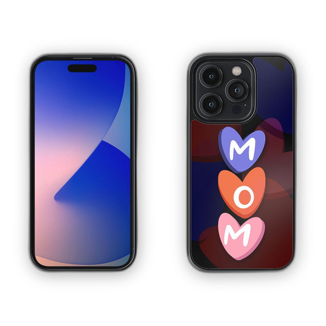 Heart Mom Glass iPhone Case for iPhone 14 Pro | Macmerise