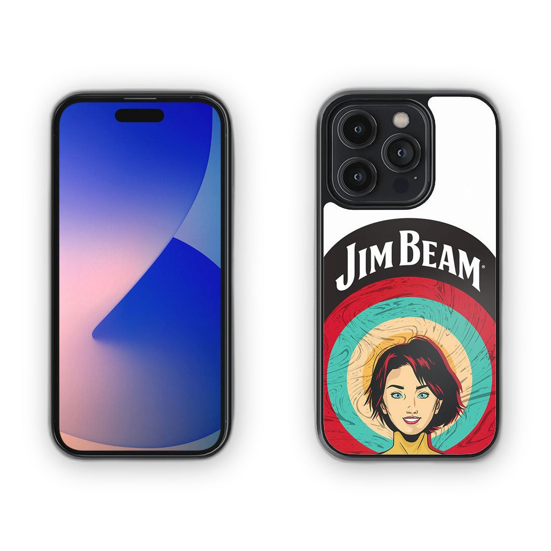 Jim Beam Character White Glass iPhone Case for iPhone 14 Pro | Macmerise