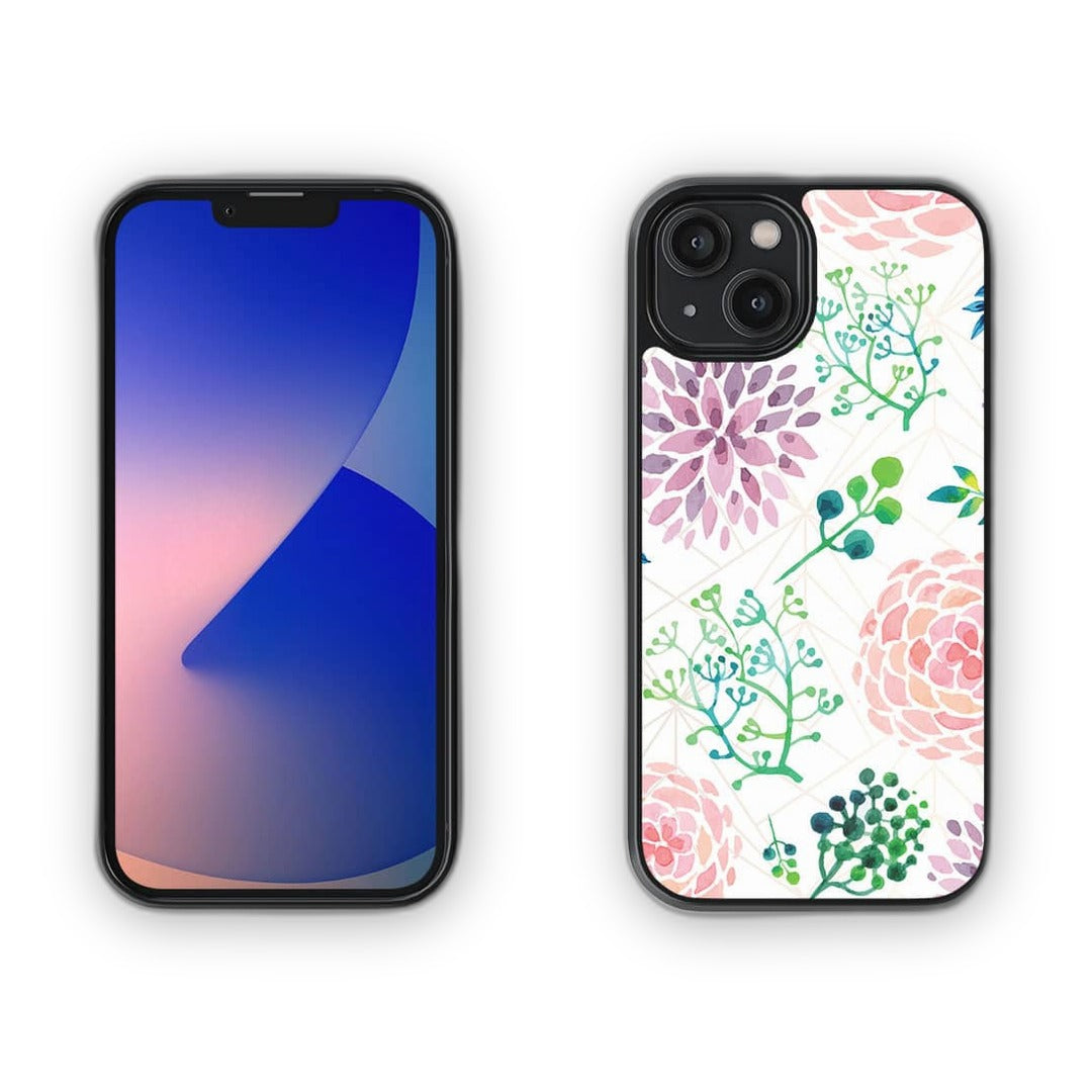 Ferns and Flowers Glass iPhone Case for iPhone 14 | Macmerise
