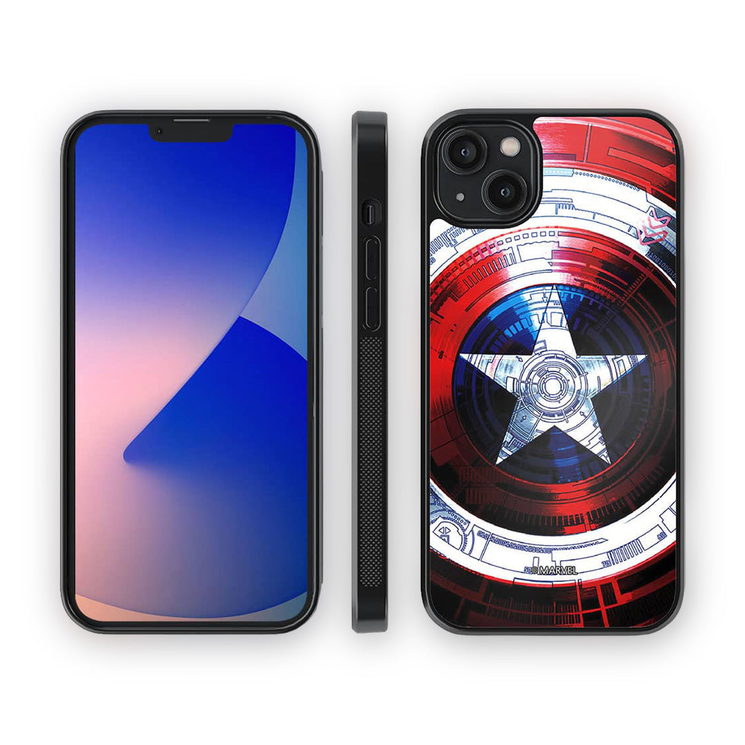Captains Shield Decoded Glass iPhone Case for iPhone 14 Plus | Macmerise
