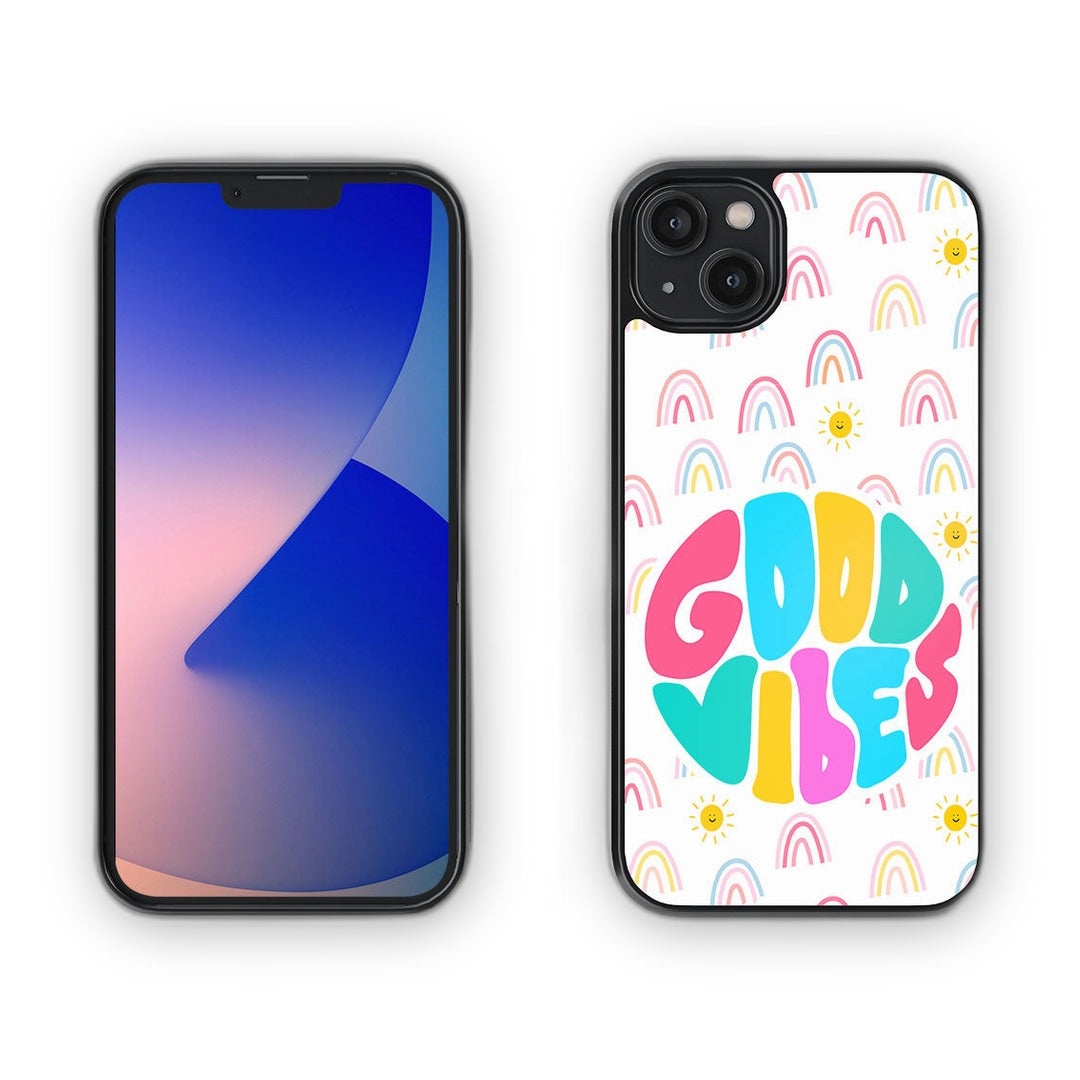 Good Vibes Glass iPhone Case for iPhone 14 Plus | Macmerise