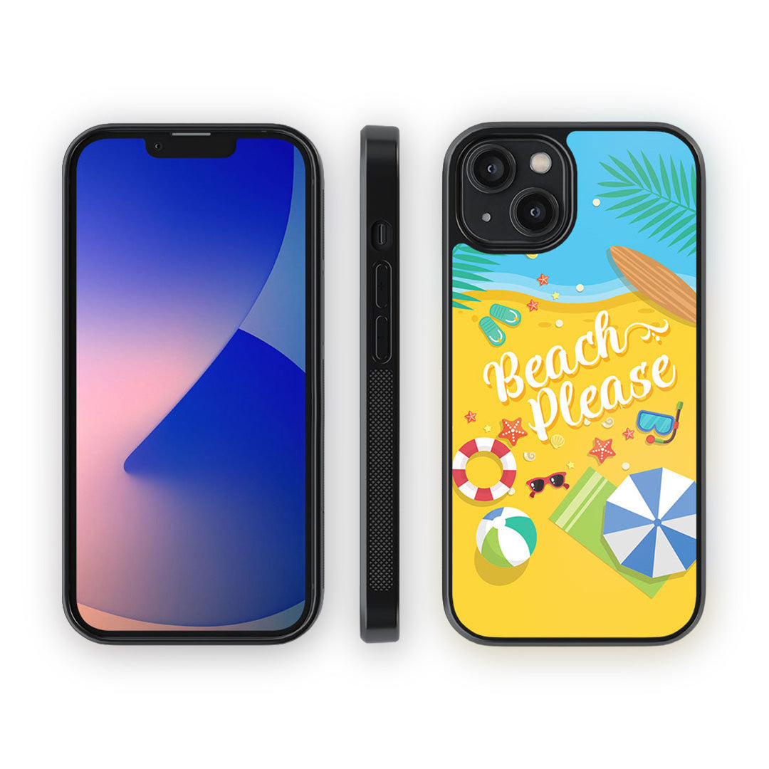 Beach Please Glass iPhone Case for iPhone 14 | Macmerise