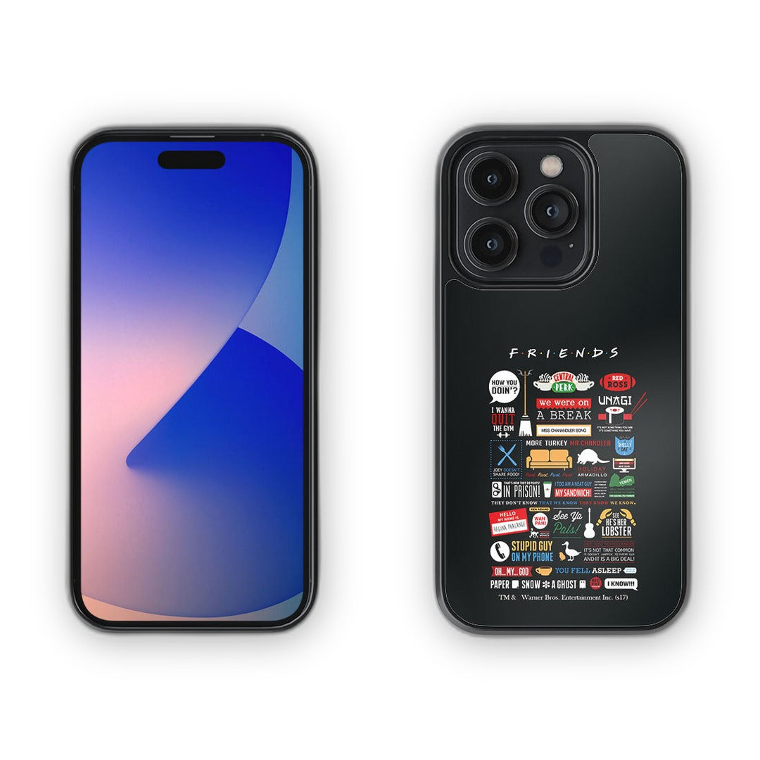 Friends Infographic Glass iPhone Case for iPhone 14 Pro | Macmerise