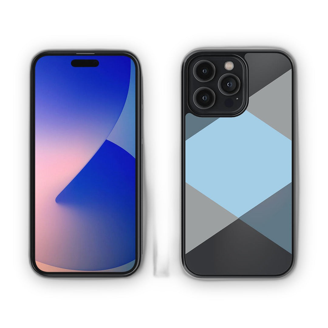 Criss Cross Blue Glass iPhone Case for iPhone 14 Pro Max | Macmerise