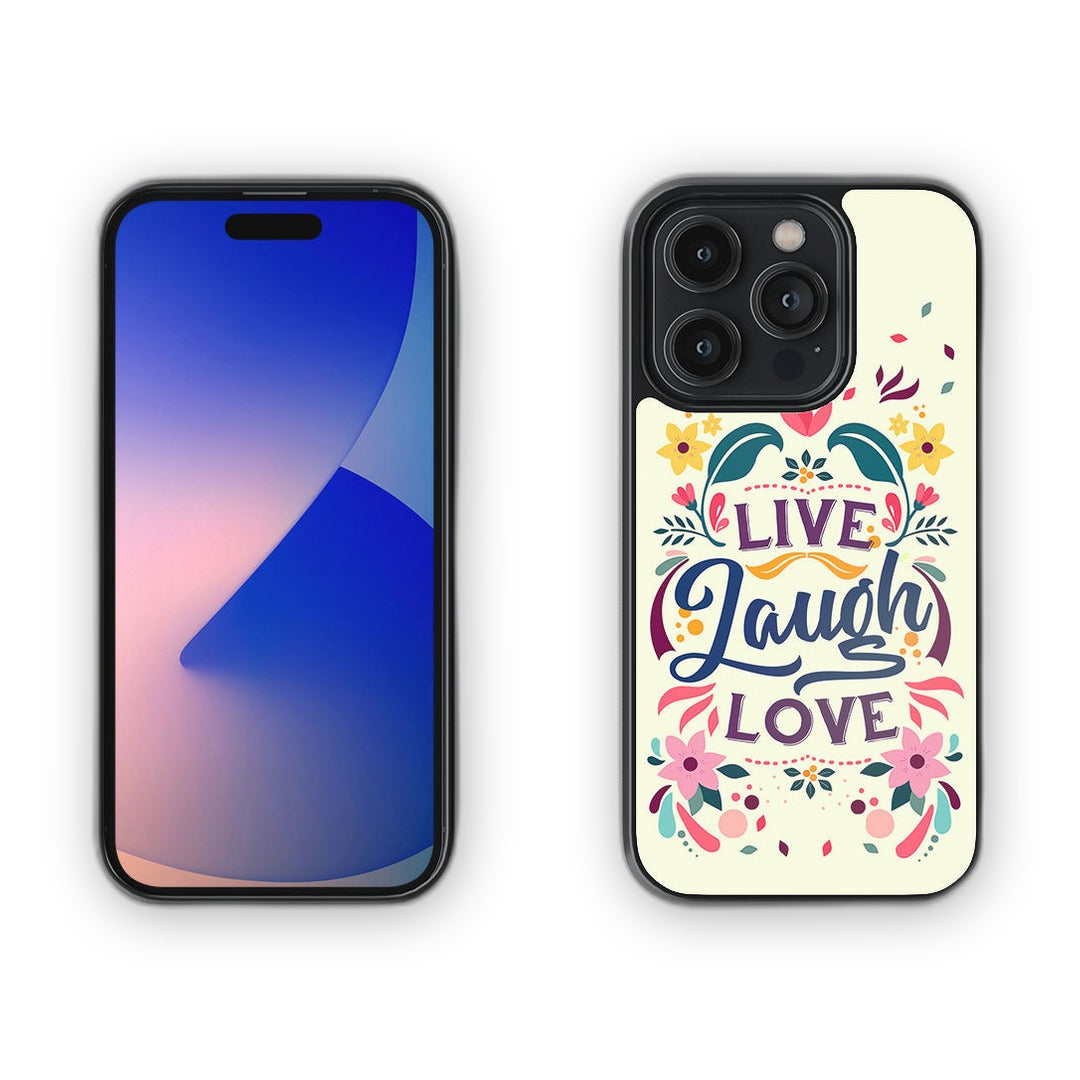 Live Laugh Love Glass iPhone Case for iPhone 14 Pro | Macmerise