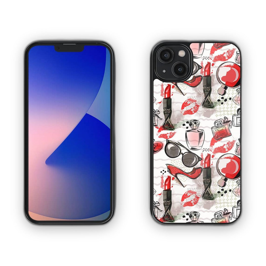 Fashionista Essentials Glass iPhone Case for iPhone 14 Plus | Macmerise