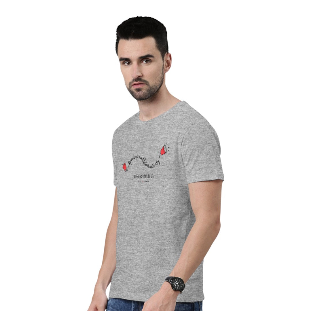 Speak Up and Listen Actively Unisex T-Shirt | Macmerise