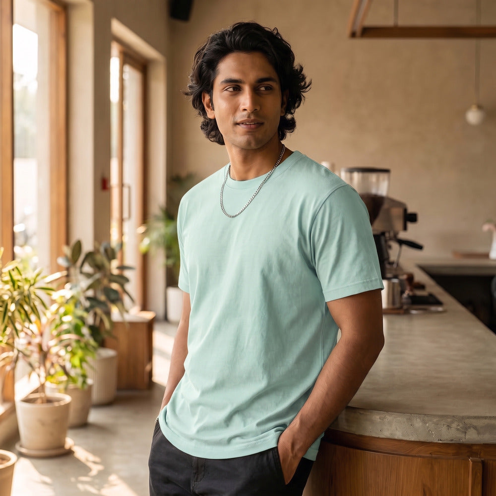 Classic Aqua Unisex T-Shirt - back view | Macmerise