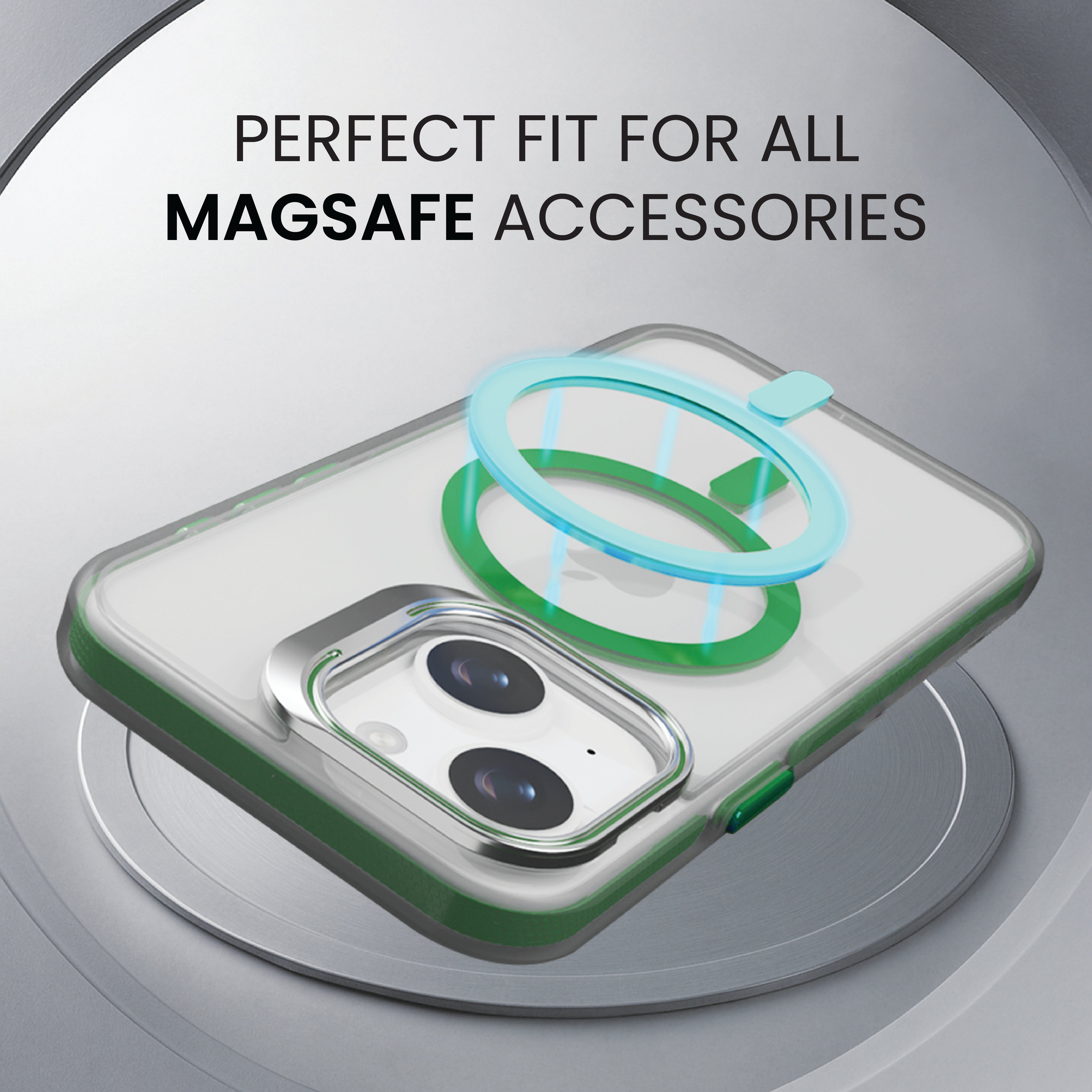 Basics - iPhone 14 Cover - Clear Kickstand