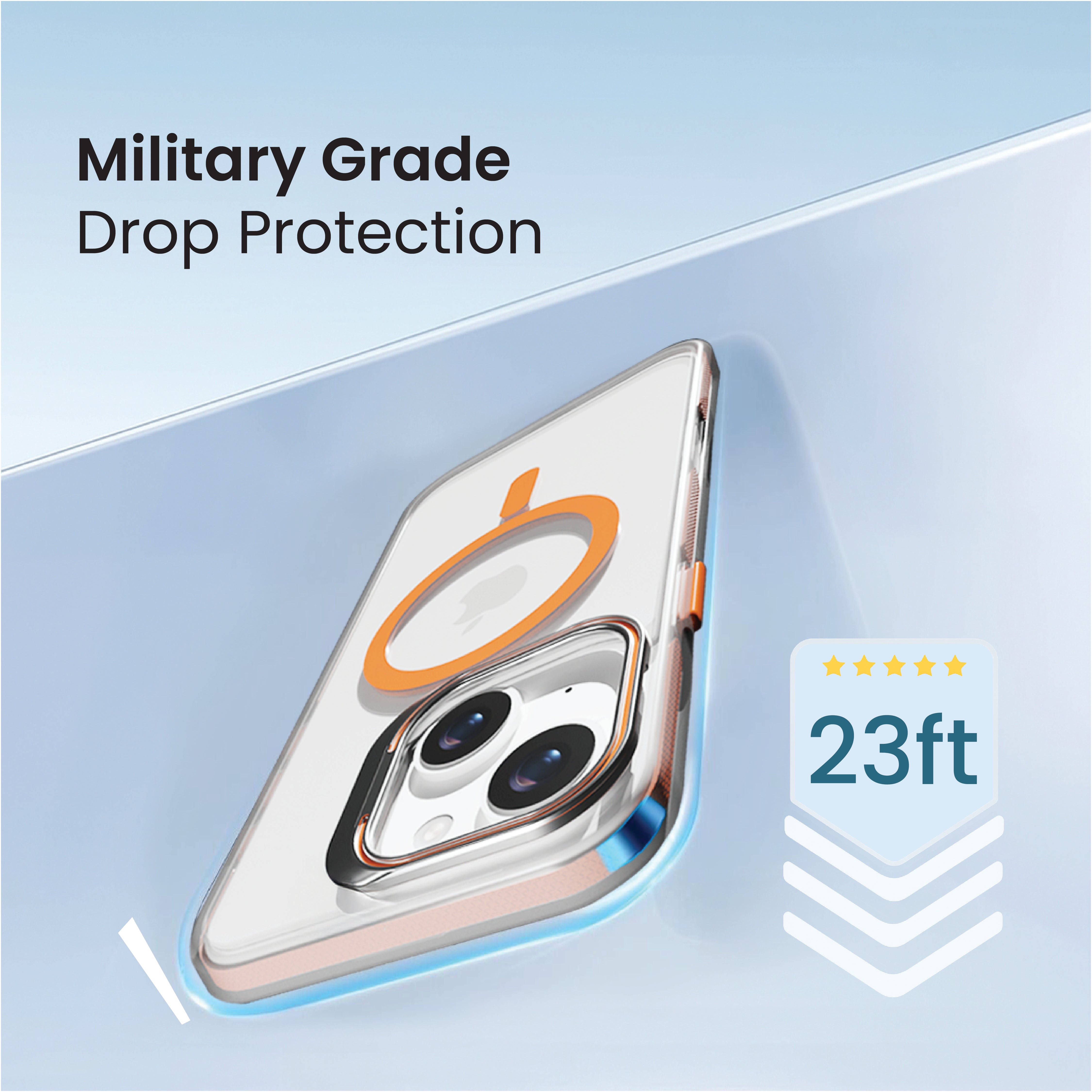 Basics - iPhone 14 Cover - Clear Kickstand