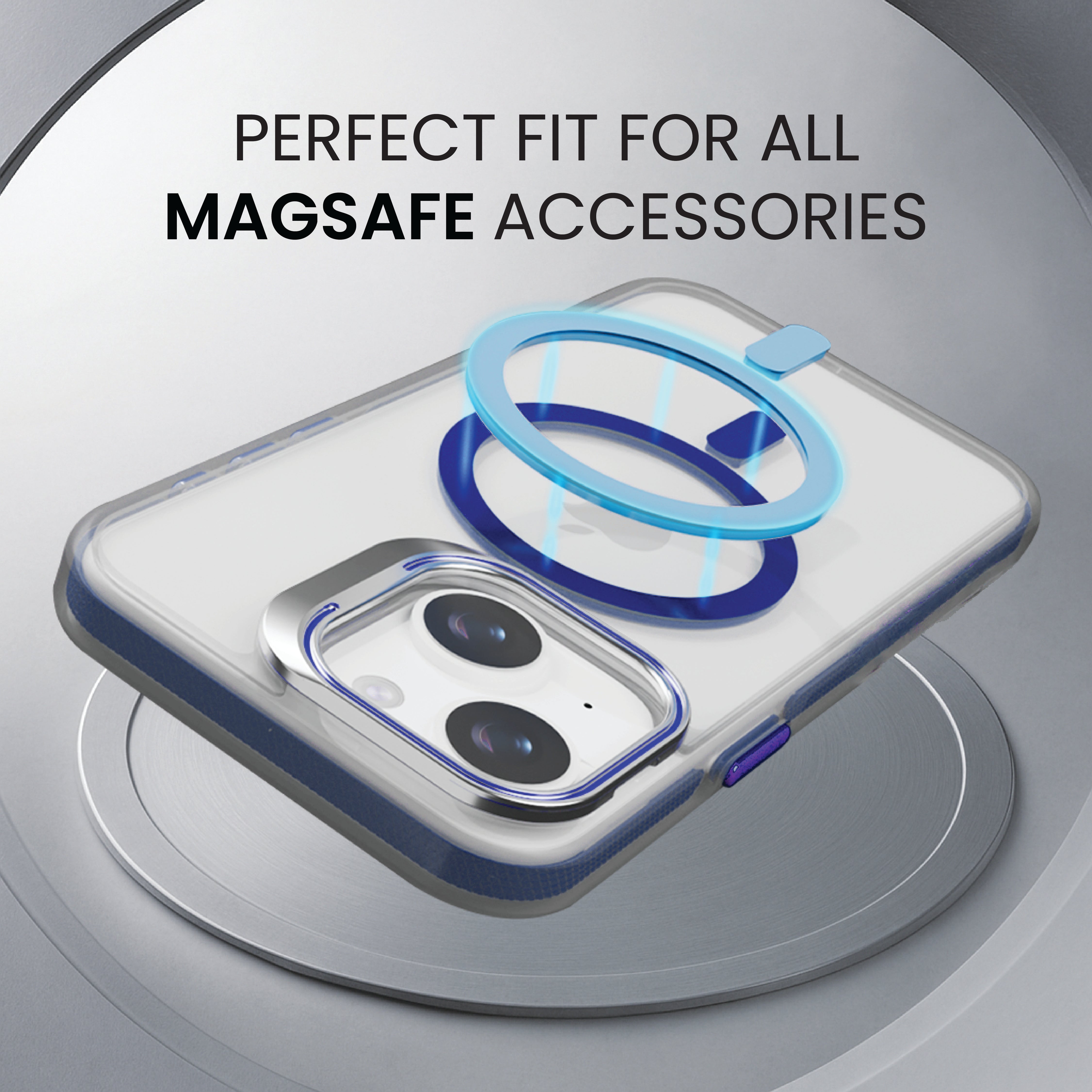 Basics - iPhone 15 Plus Cover - Clear Kickstand