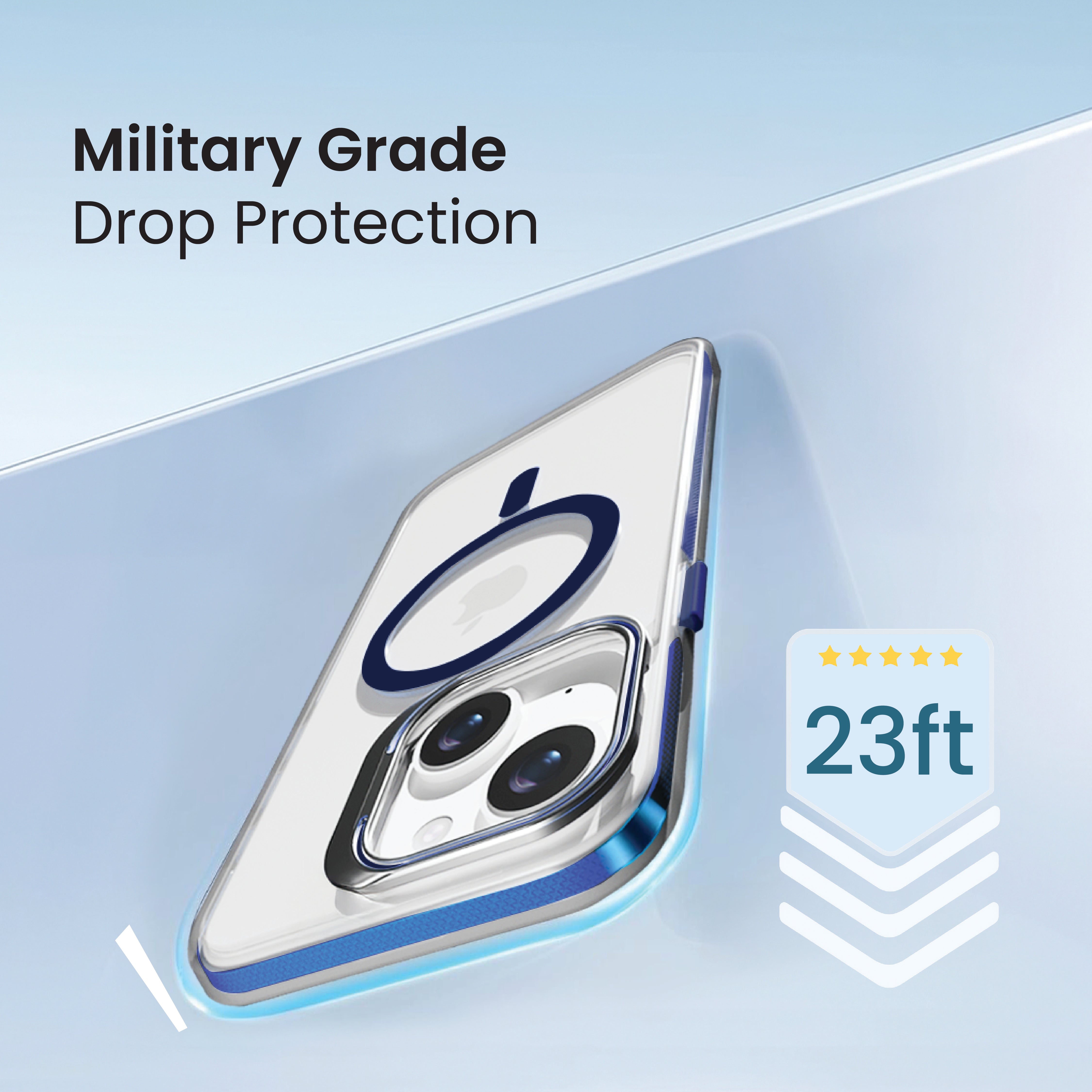 Basics - iPhone 14 Cover - Clear Kickstand