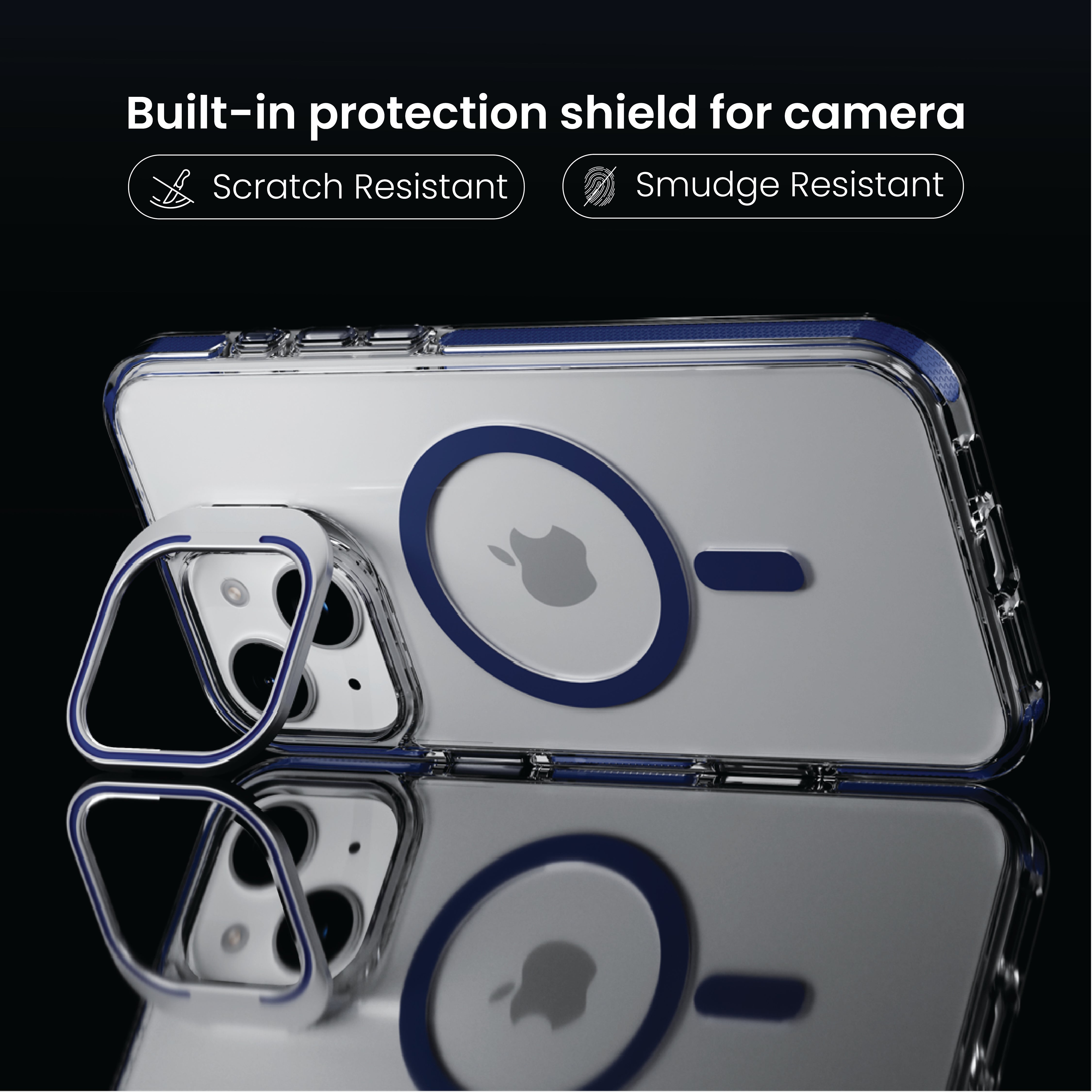 Basics - iPhone 15 Plus Cover - Clear Kickstand