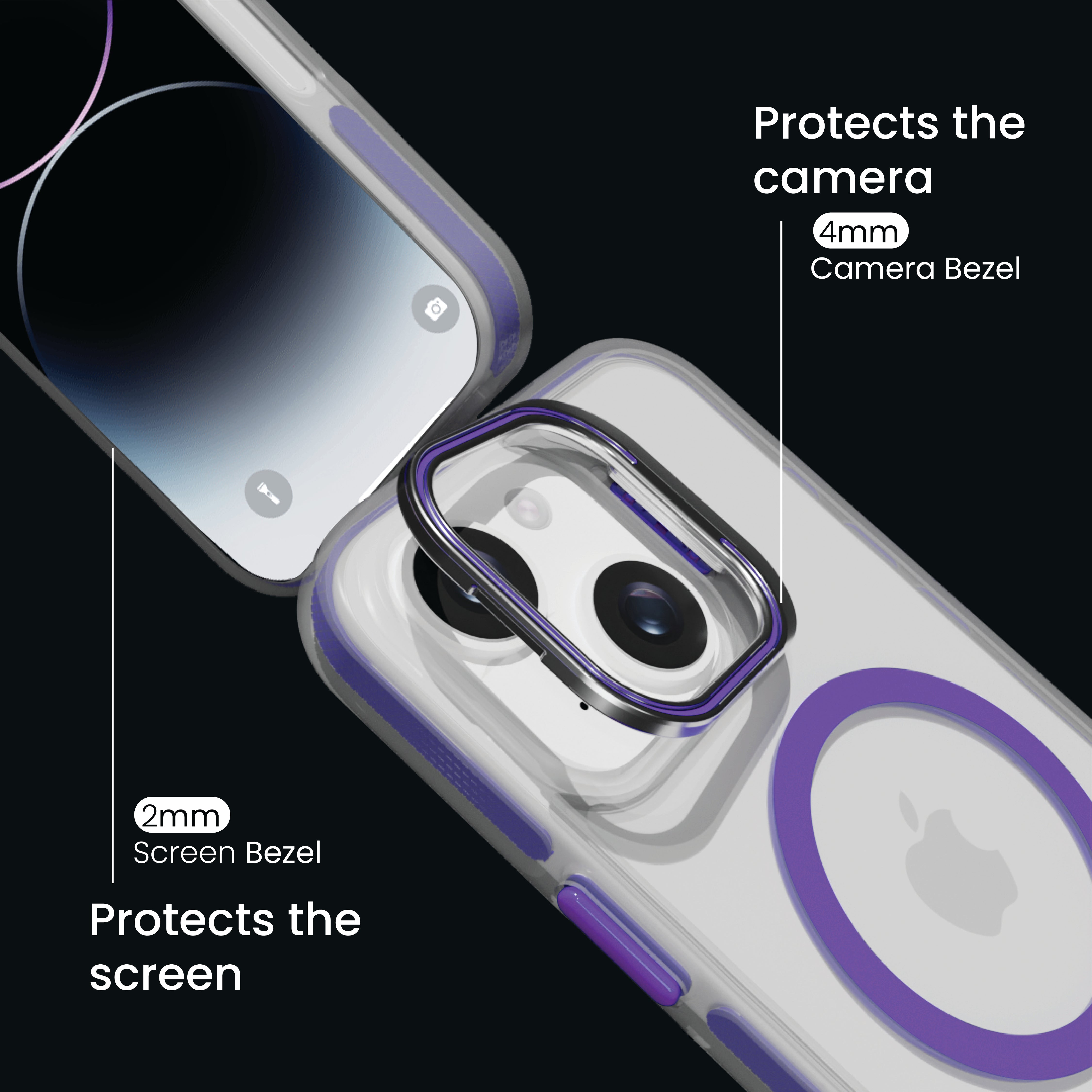 Basics - iPhone 14 Cover - Clear Kickstand