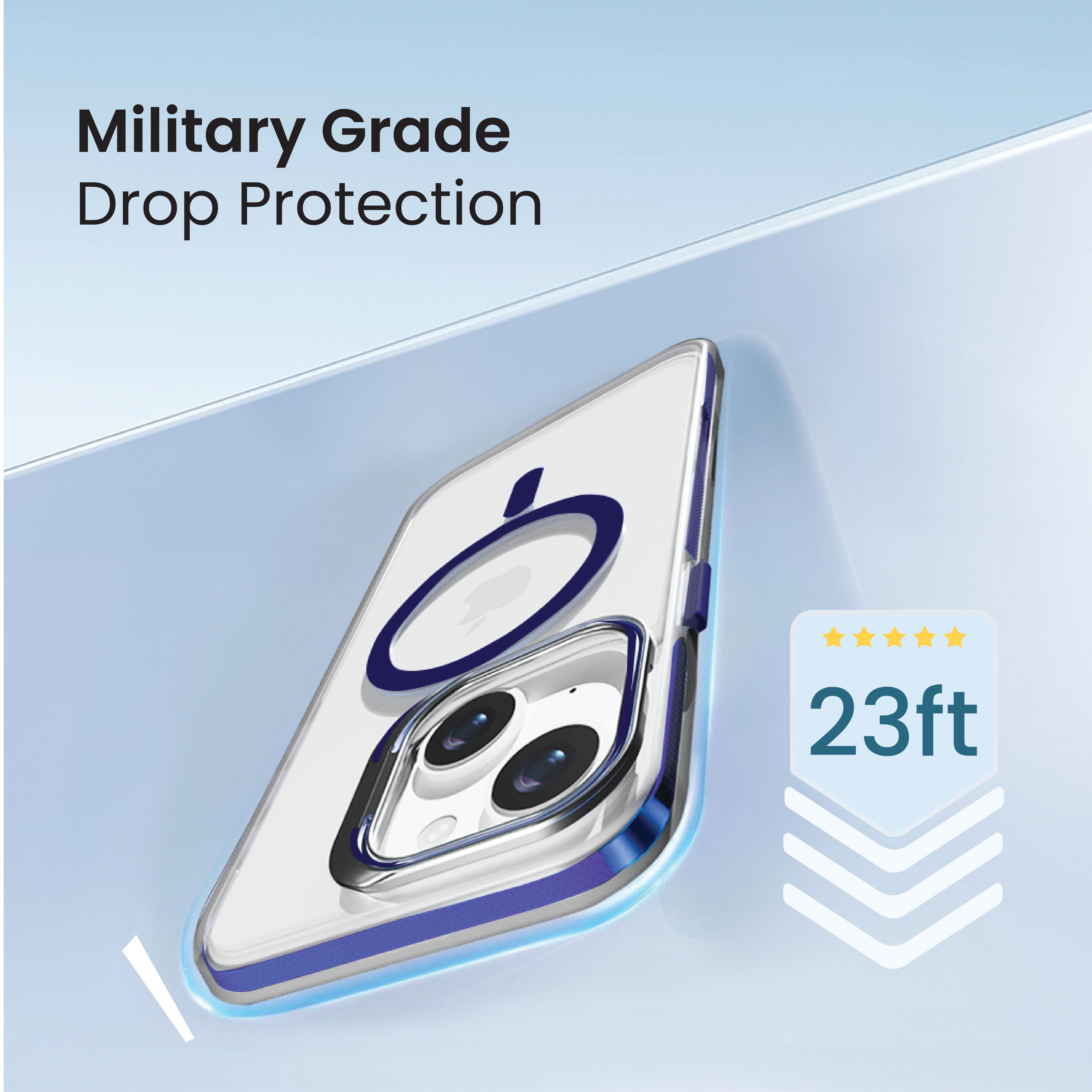 Basics - iPhone 14 Cover - Clear Kickstand