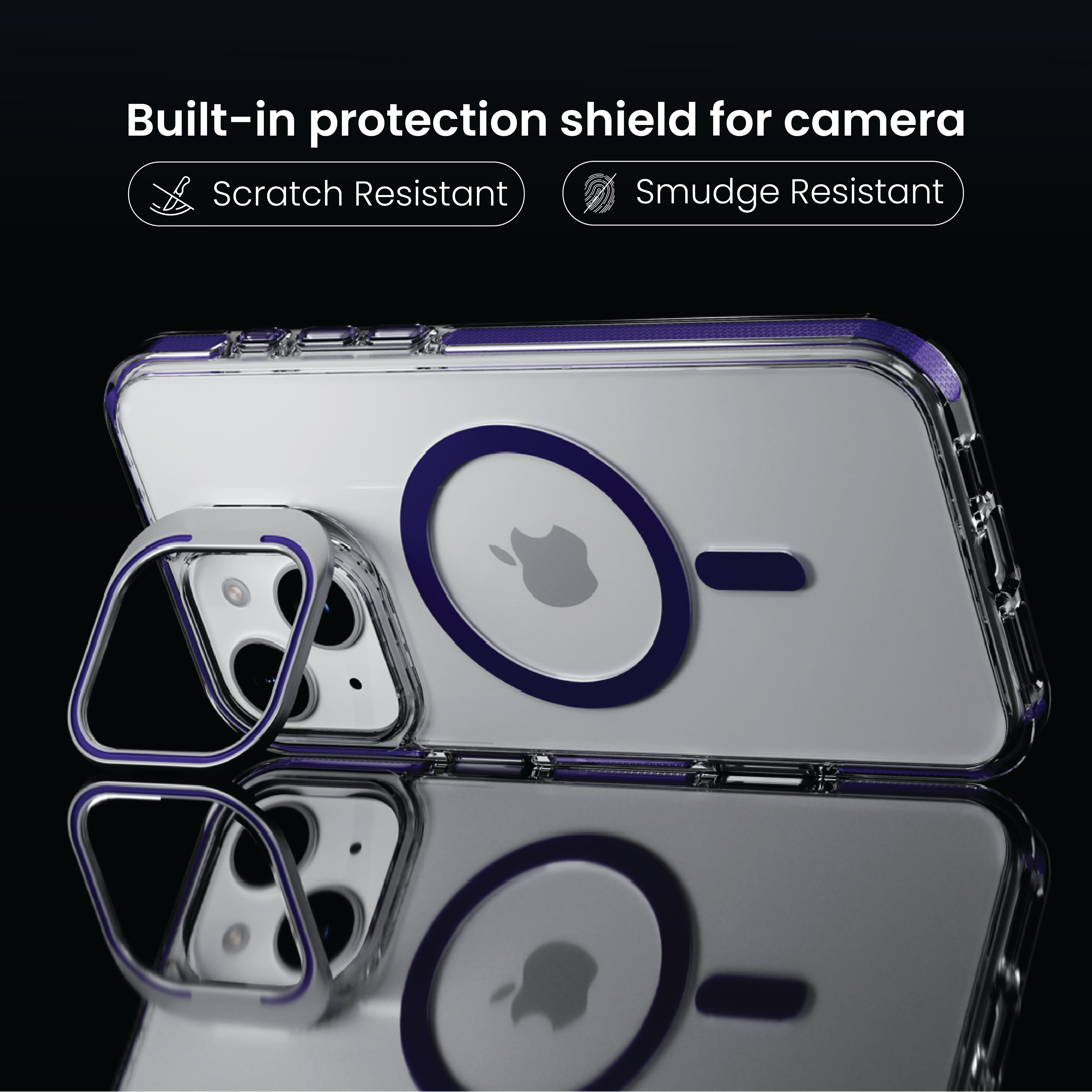 Basics - iPhone 15 Plus Cover - Clear Kickstand