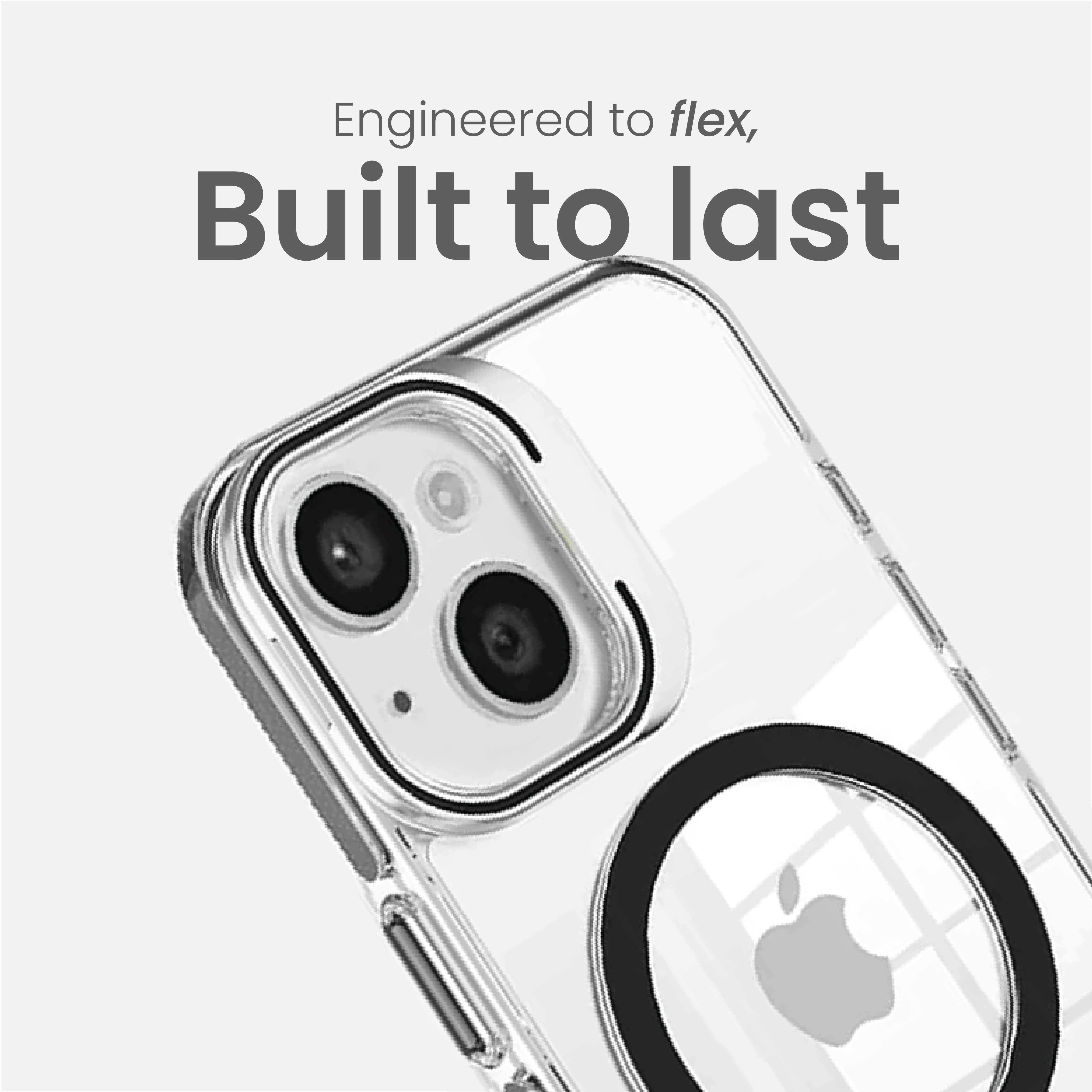 Basics - iPhone 14 Cover - Clear Kickstand