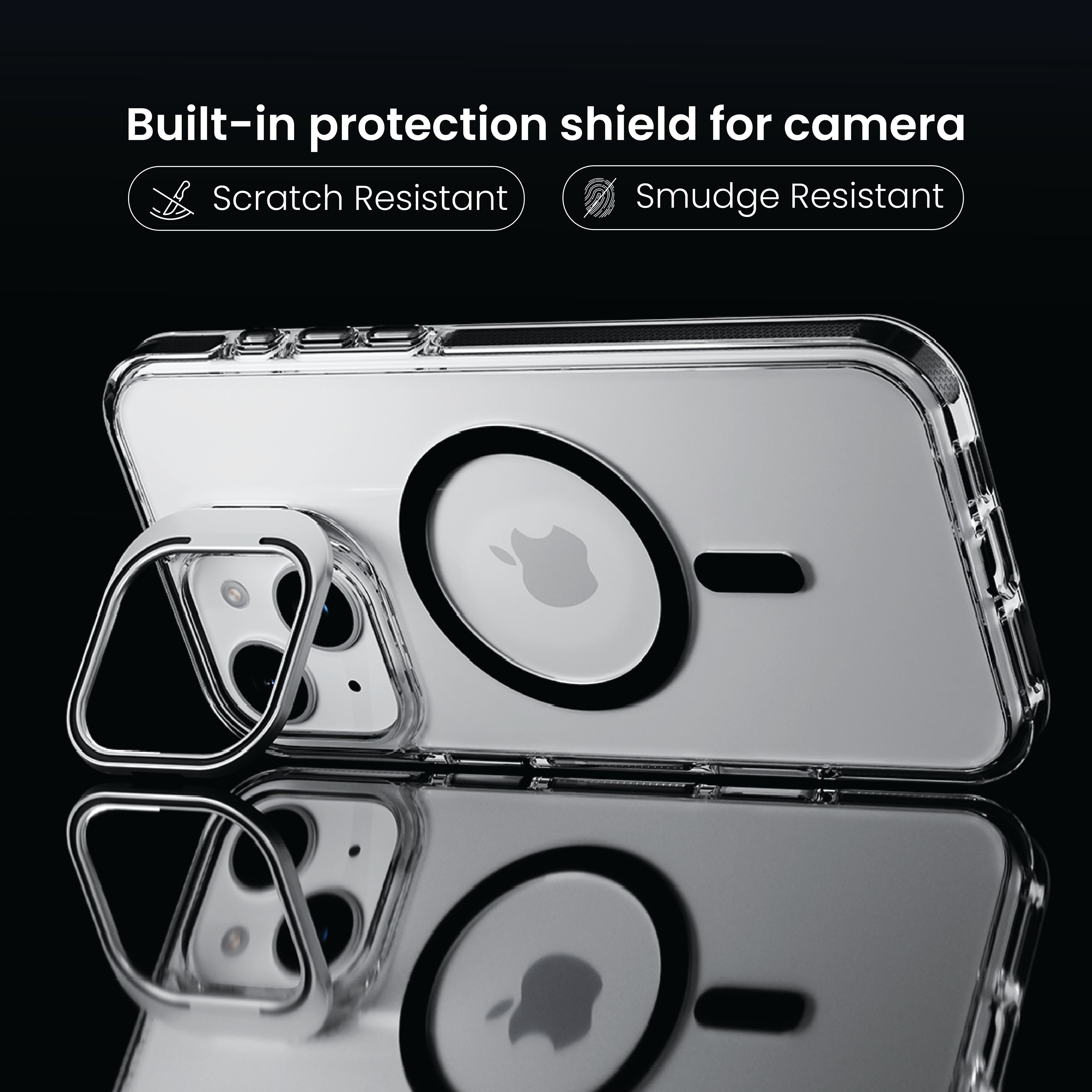 Basics - iPhone 14 Cover - Clear Kickstand