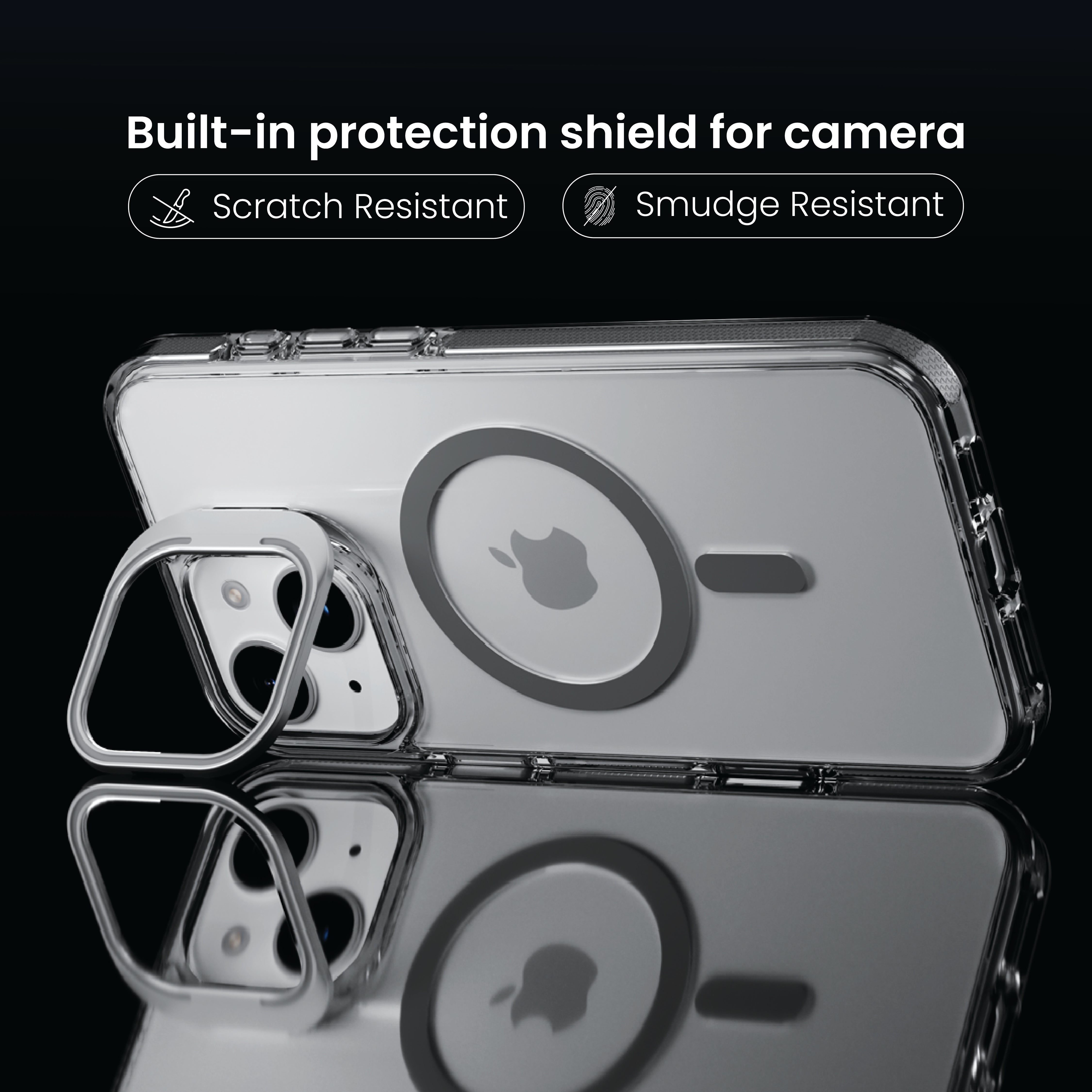 Basics - iPhone 14 Cover - Clear Kickstand