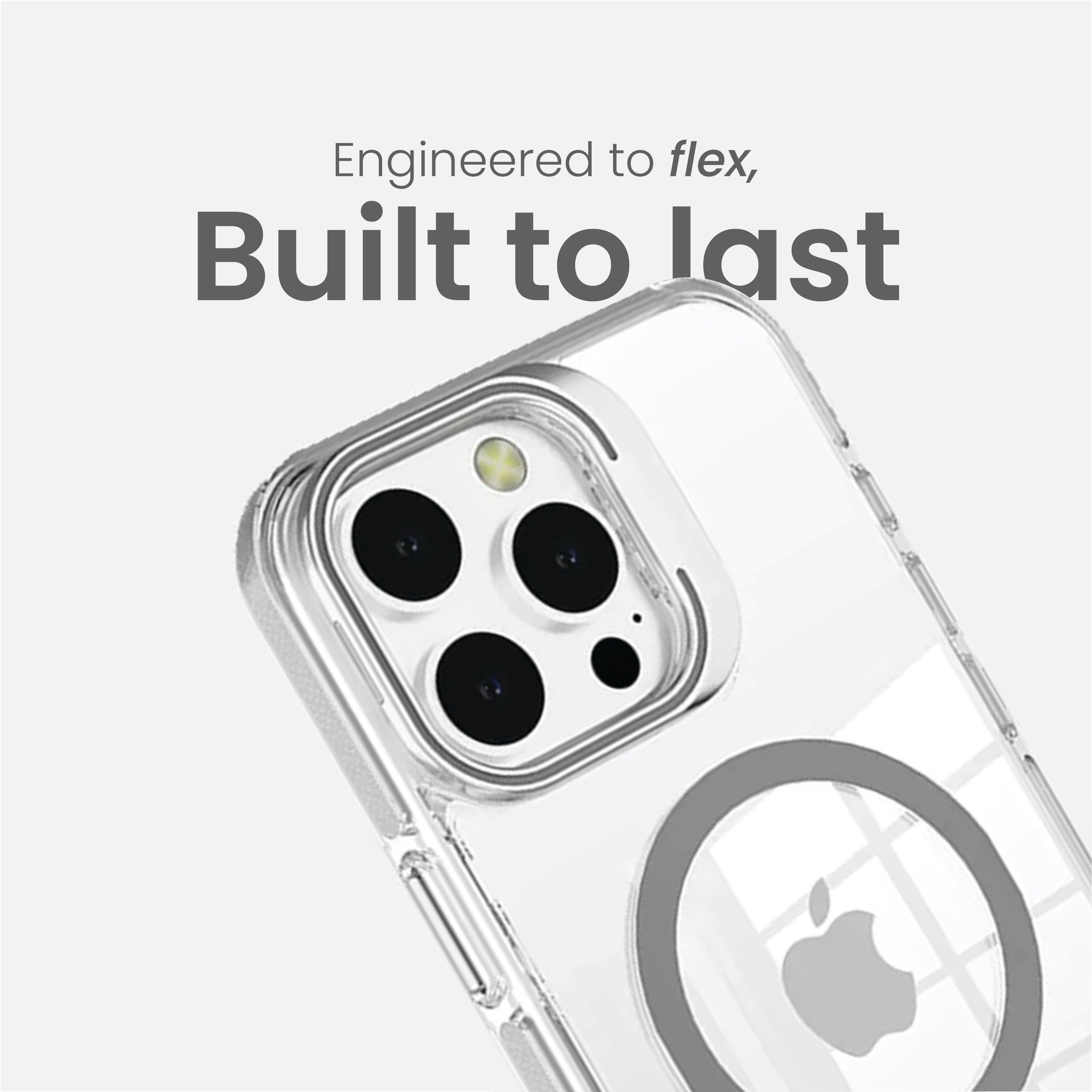 Basics - iPhone 15 Pro Cover - Clear Kickstand