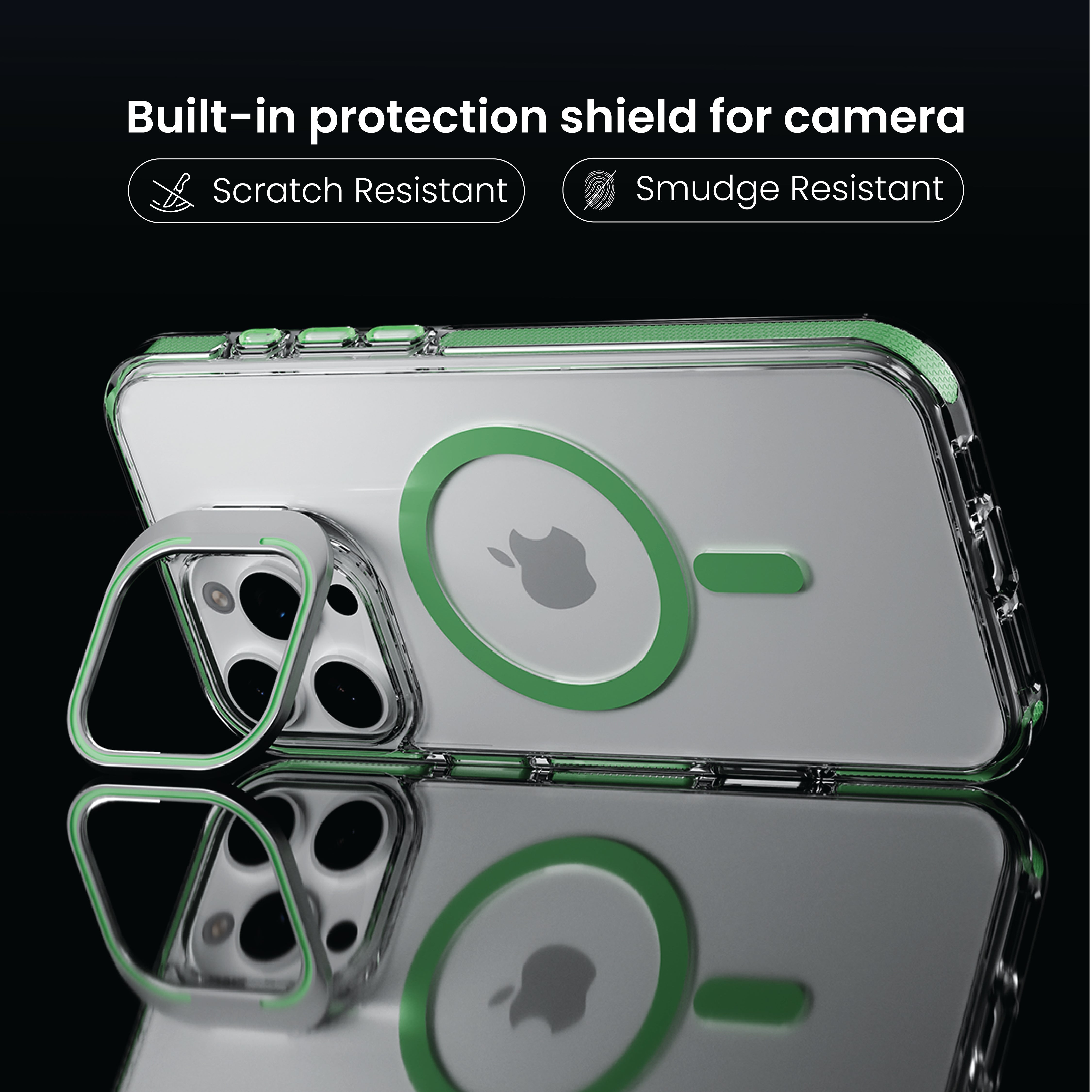 Basics - iPhone 15 Pro Cover - Clear Kickstand