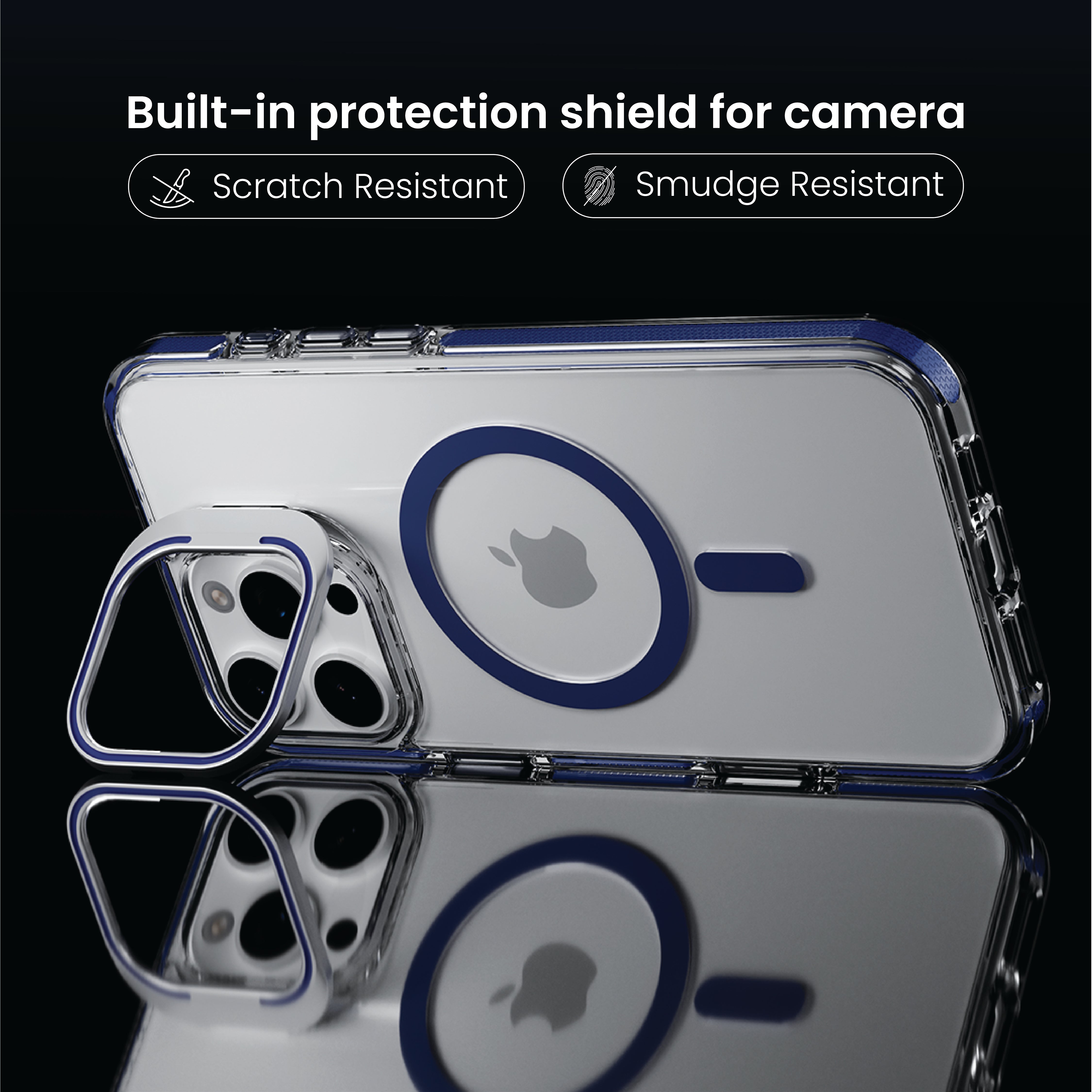 Basics - iPhone 15 Pro Cover - Clear Kickstand