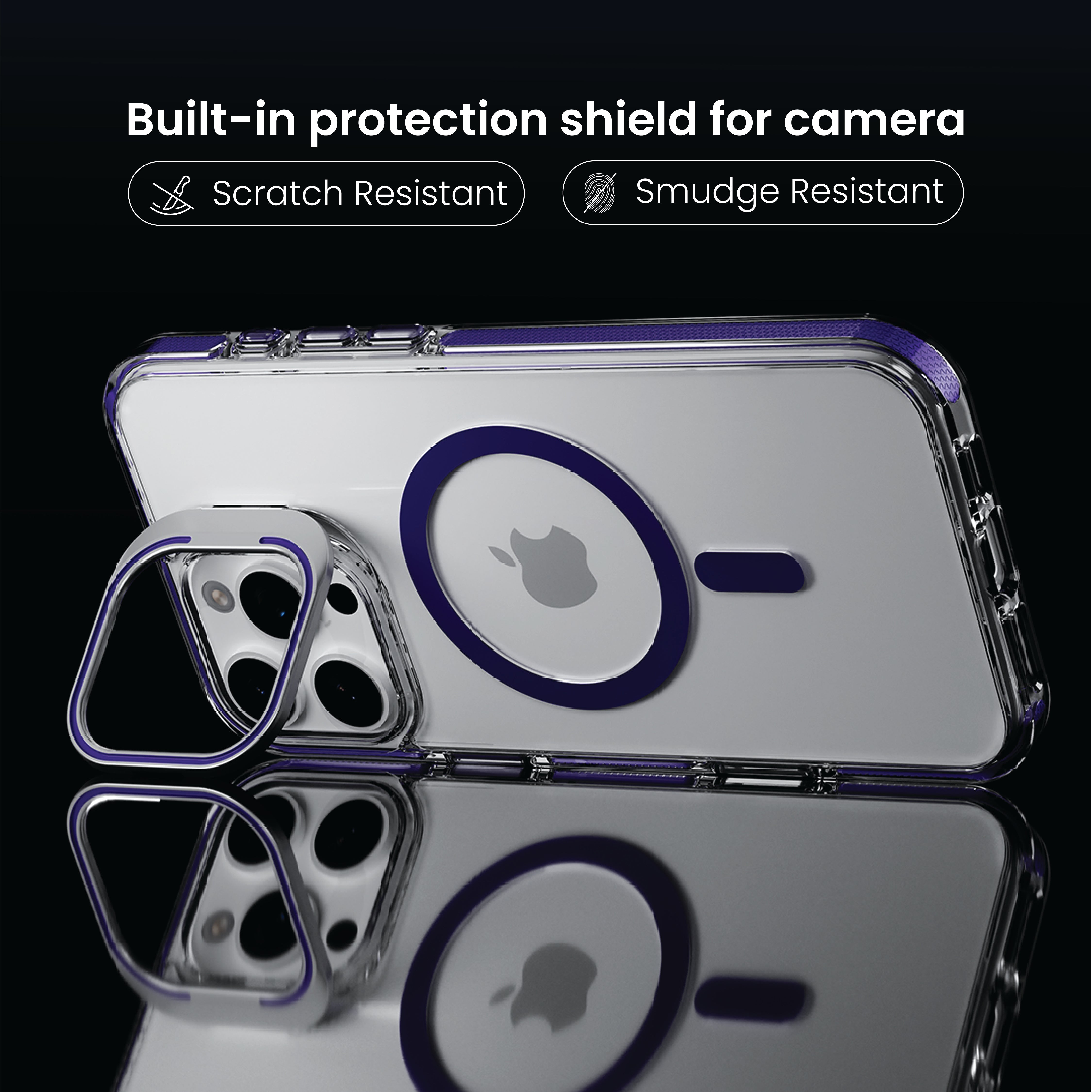 Basics - iPhone 15 Pro Cover - Clear Kickstand