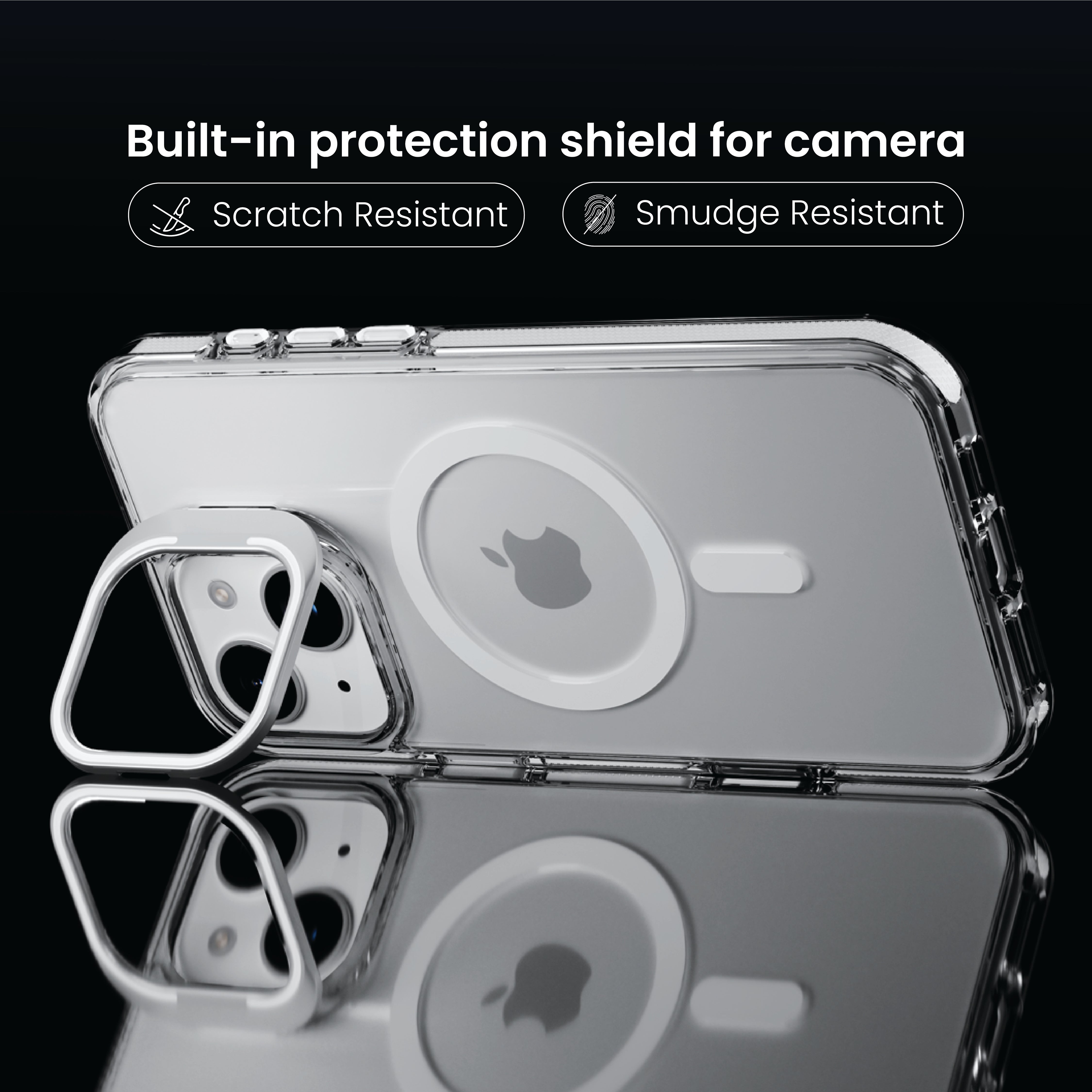 Basics - iPhone 14 Cover - Clear Kickstand