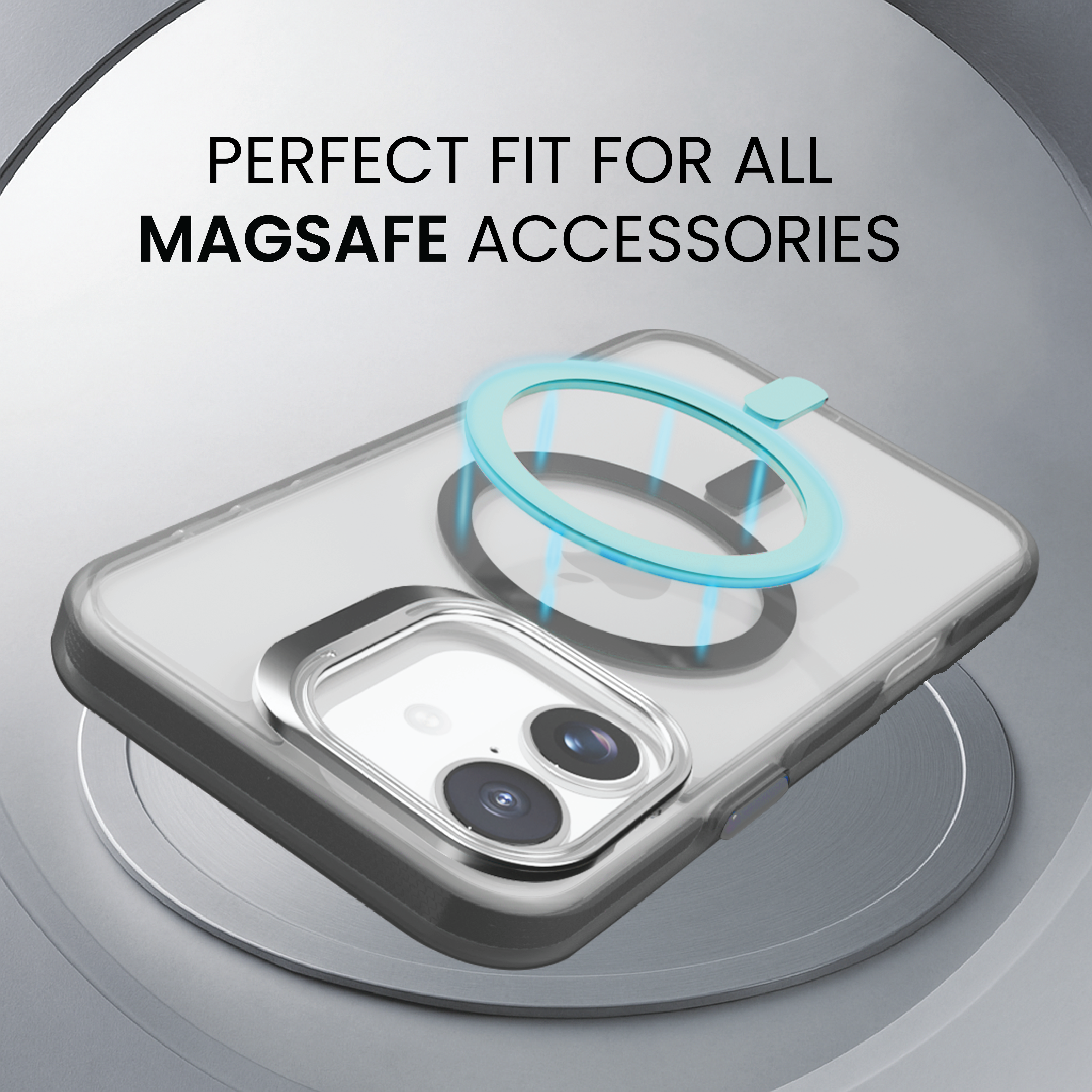 Basics - iPhone 16 Cover - Clear Kickstand