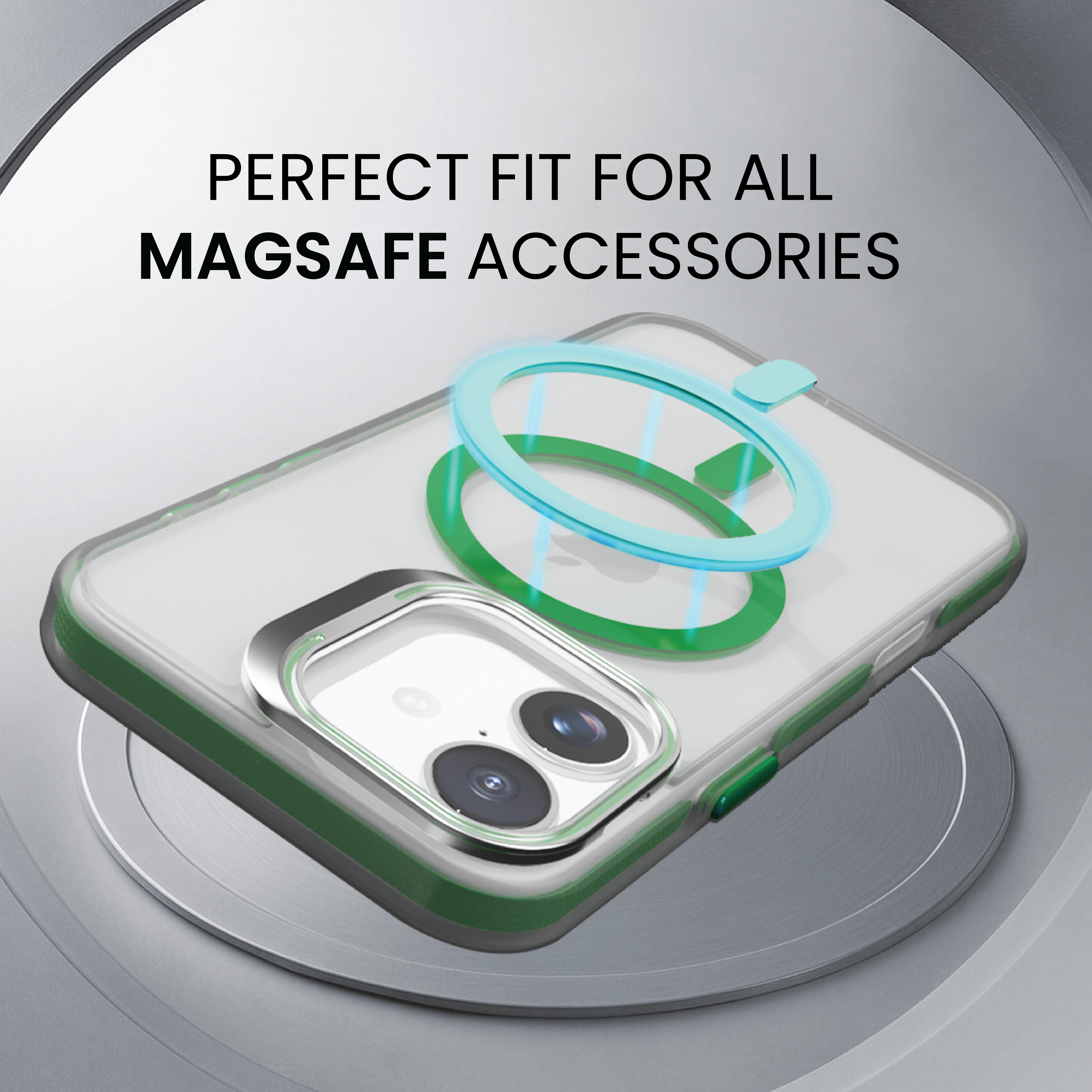 Basics - iPhone 16 Cover - Clear Kickstand