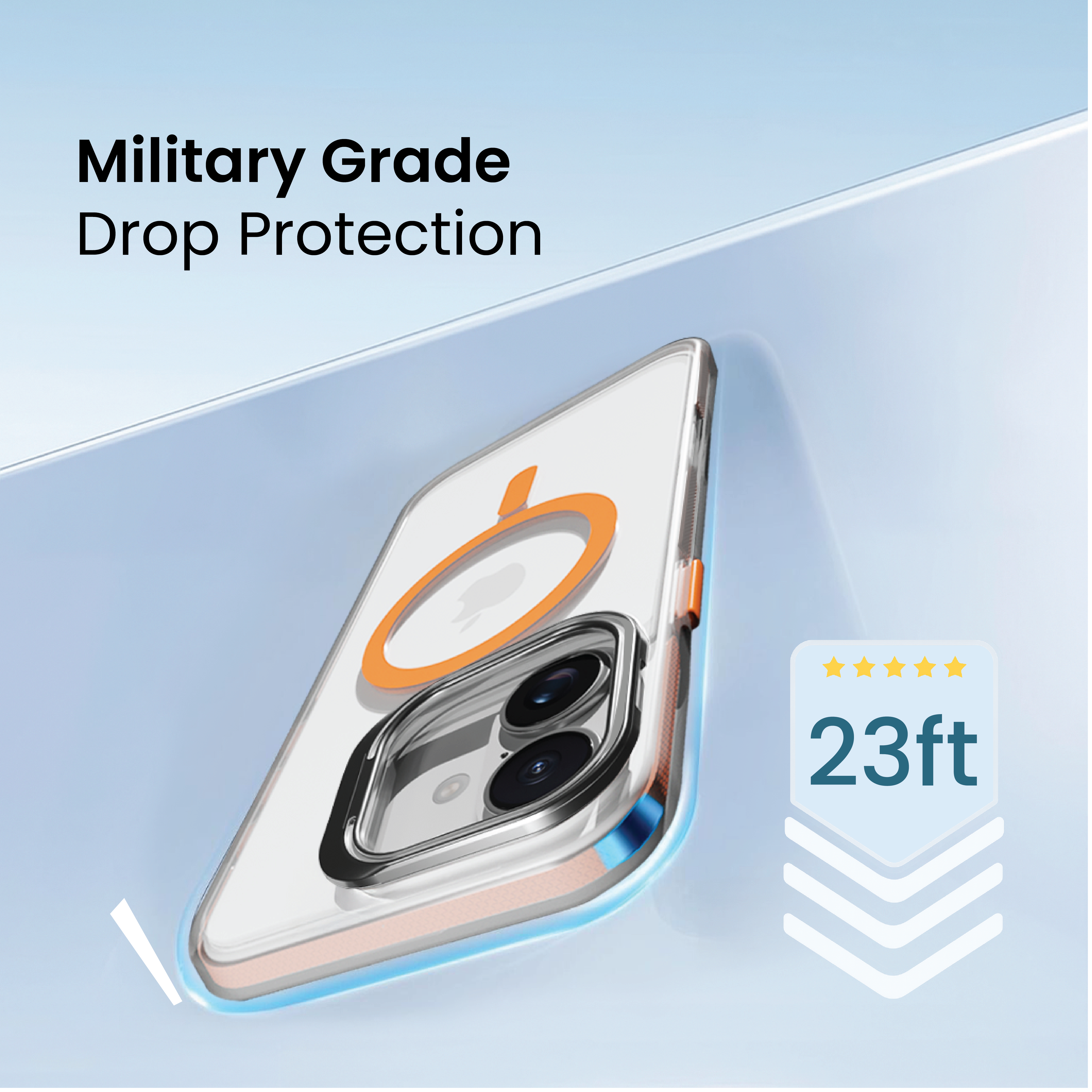 Basics - iPhone 16 Cover - Clear Kickstand