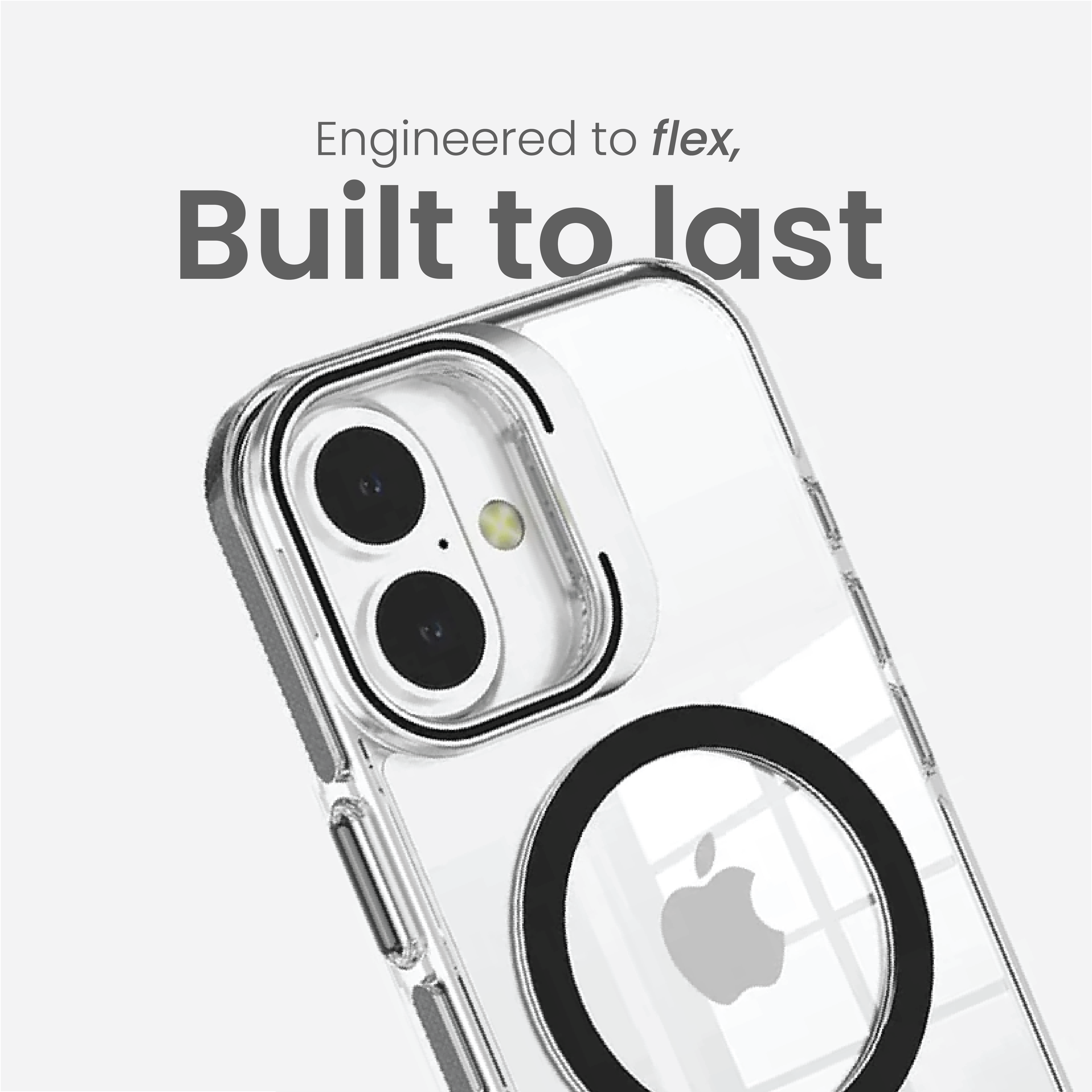 Basics - iPhone 16 Plus Cover - Clear Kickstand