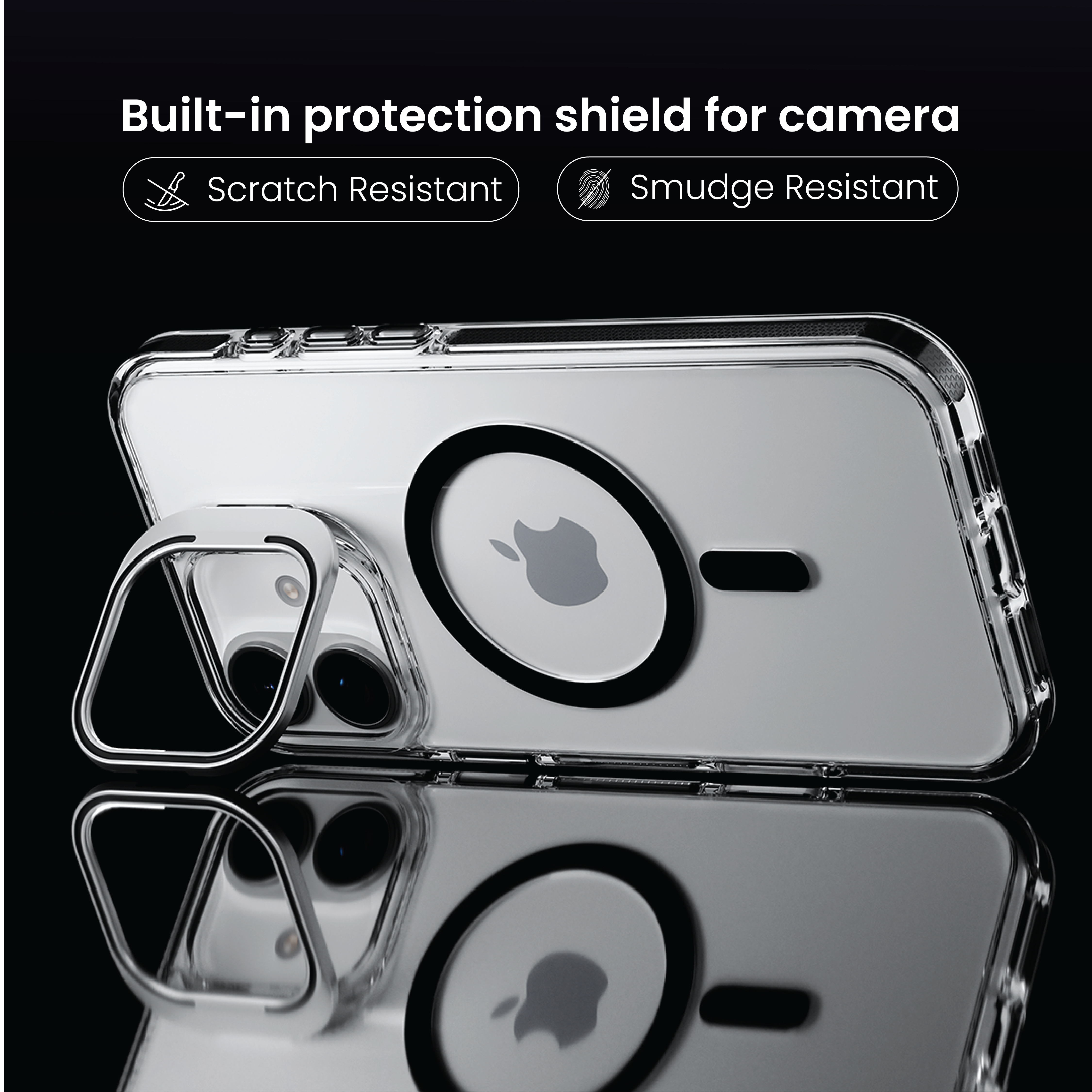 Basics - iPhone 16 Cover - Clear Kickstand