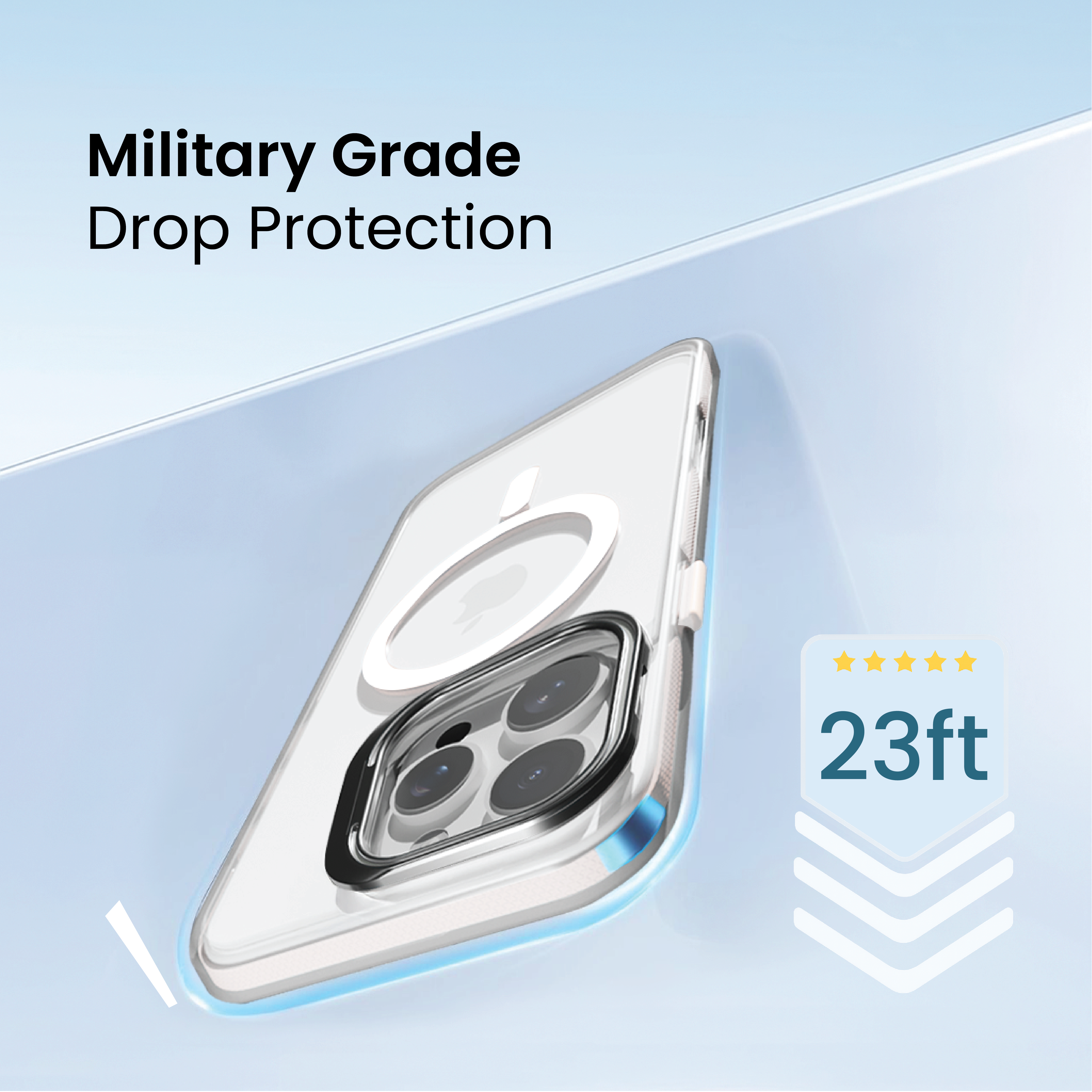 Basics - iPhone 16 Pro Cover - Clear Kickstand