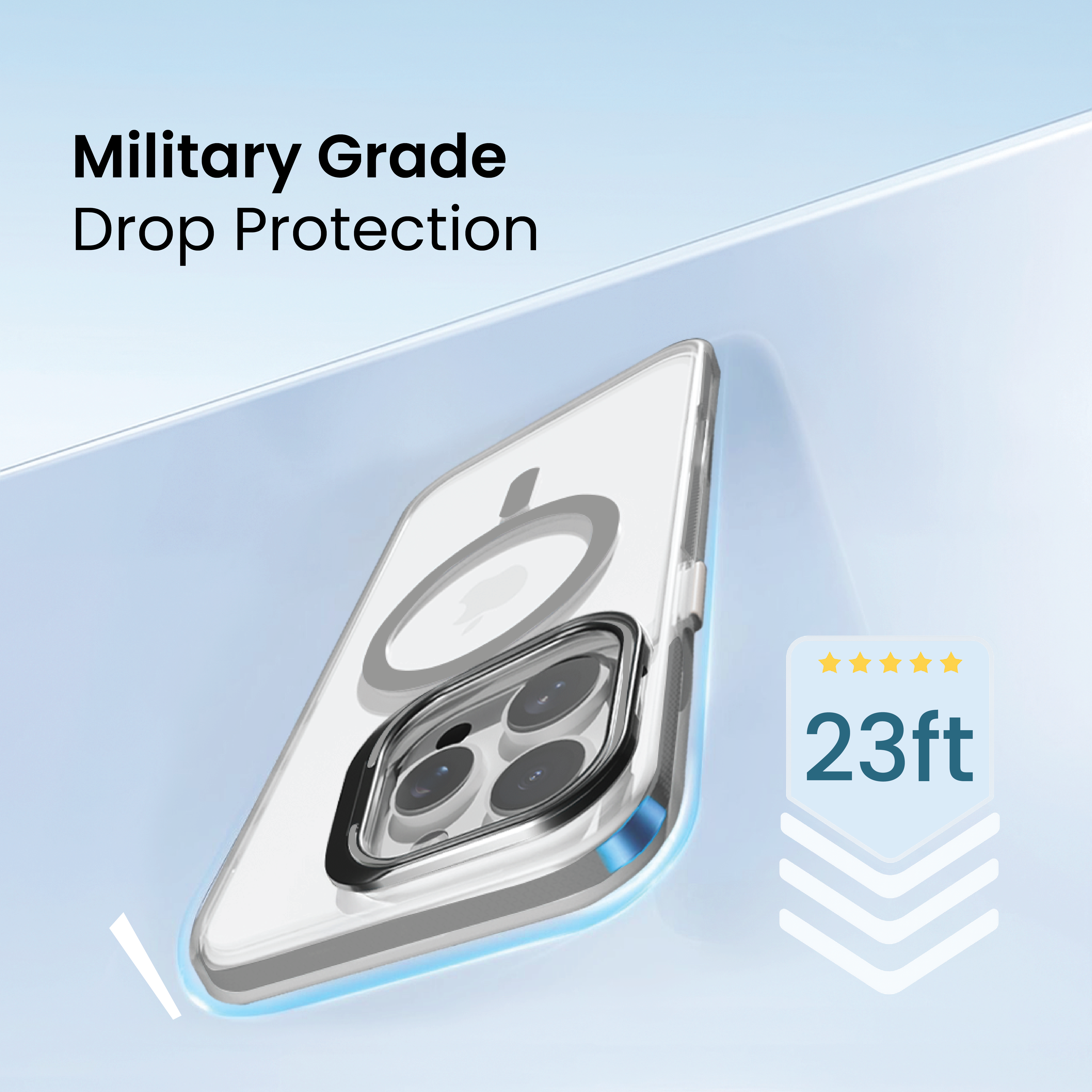 Basics - iPhone 16 Pro Cover - Clear Kickstand