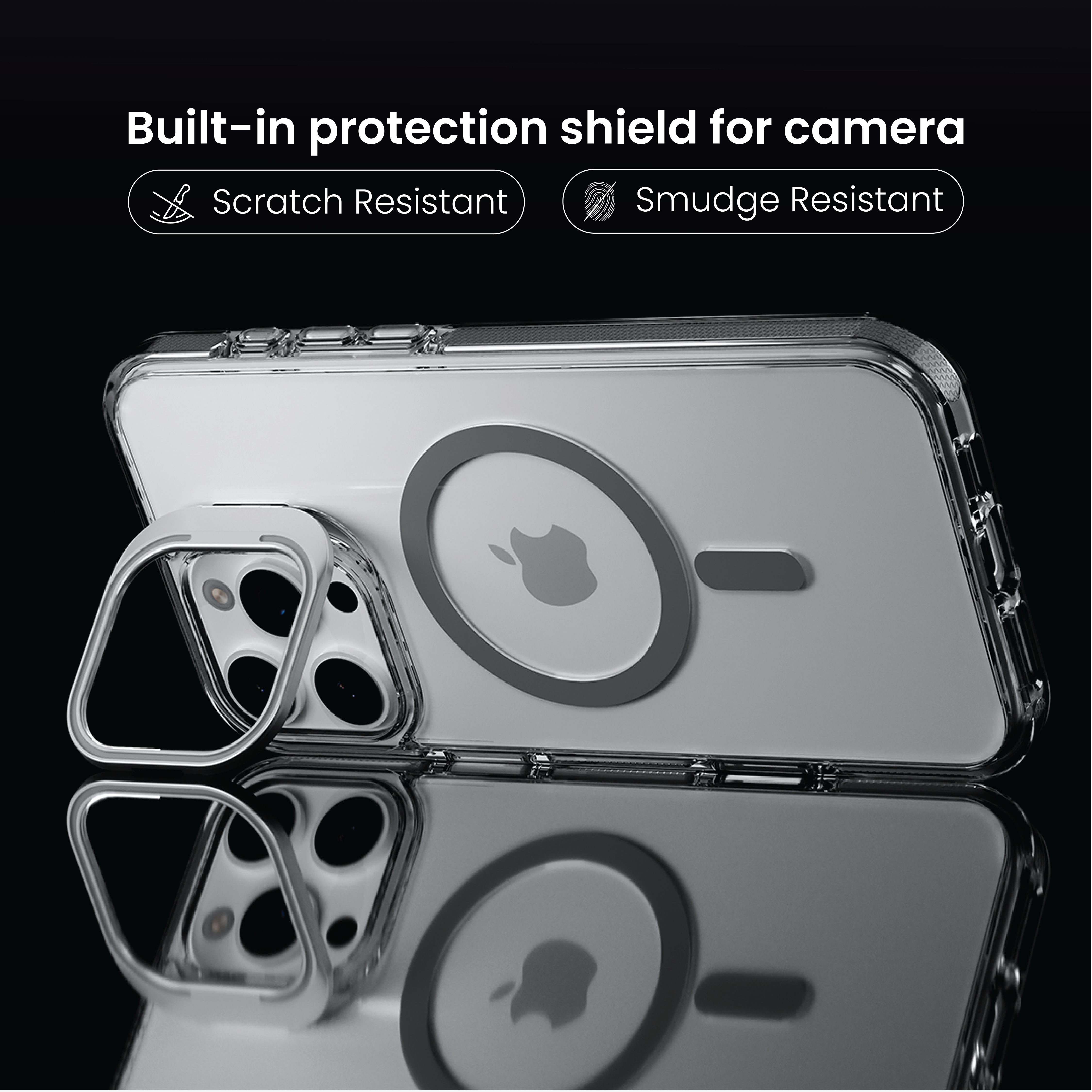 Basics - iPhone 16 Pro Max Cover - Clear Kickstand