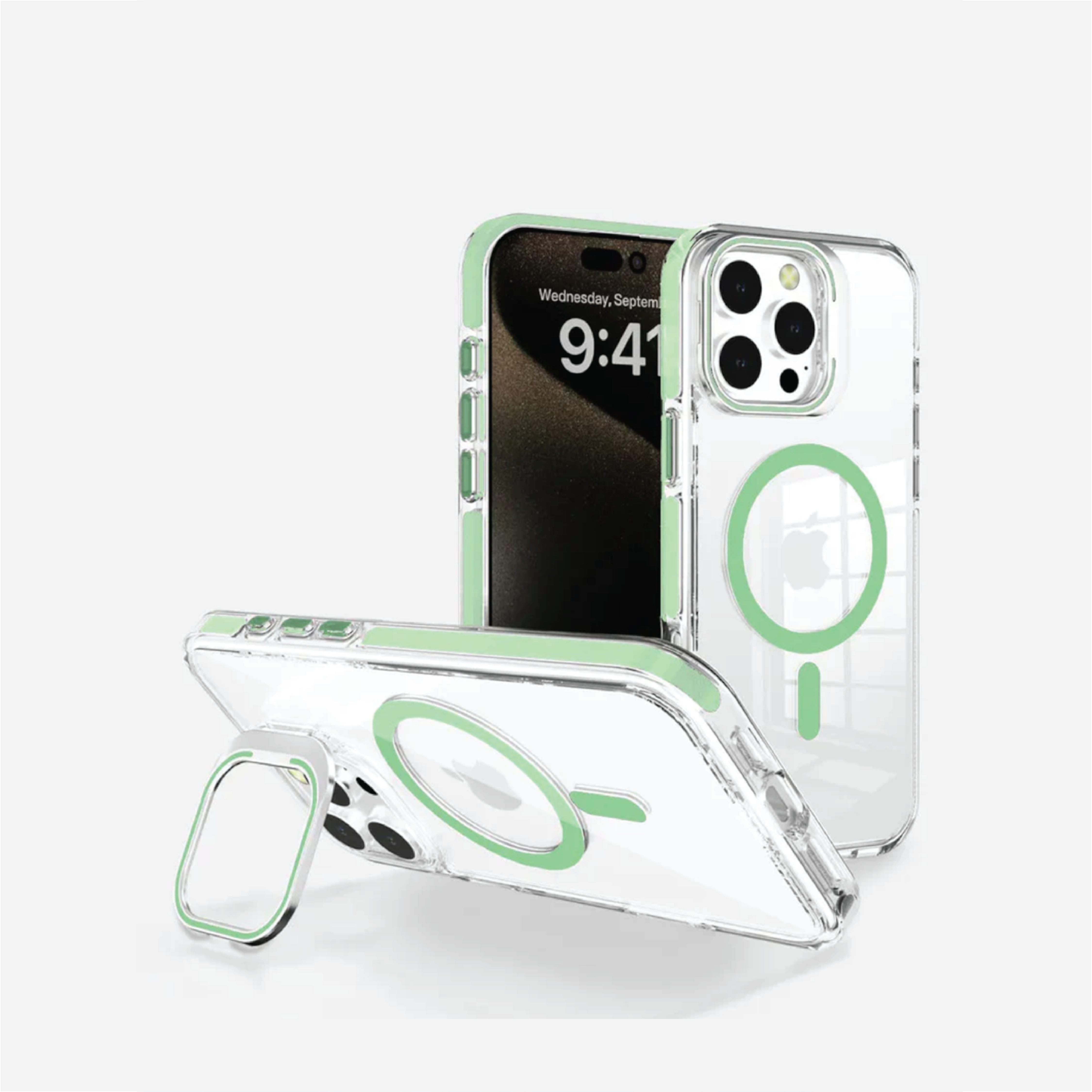 Basics - iPhone 16 Pro Cover - Clear Kickstand