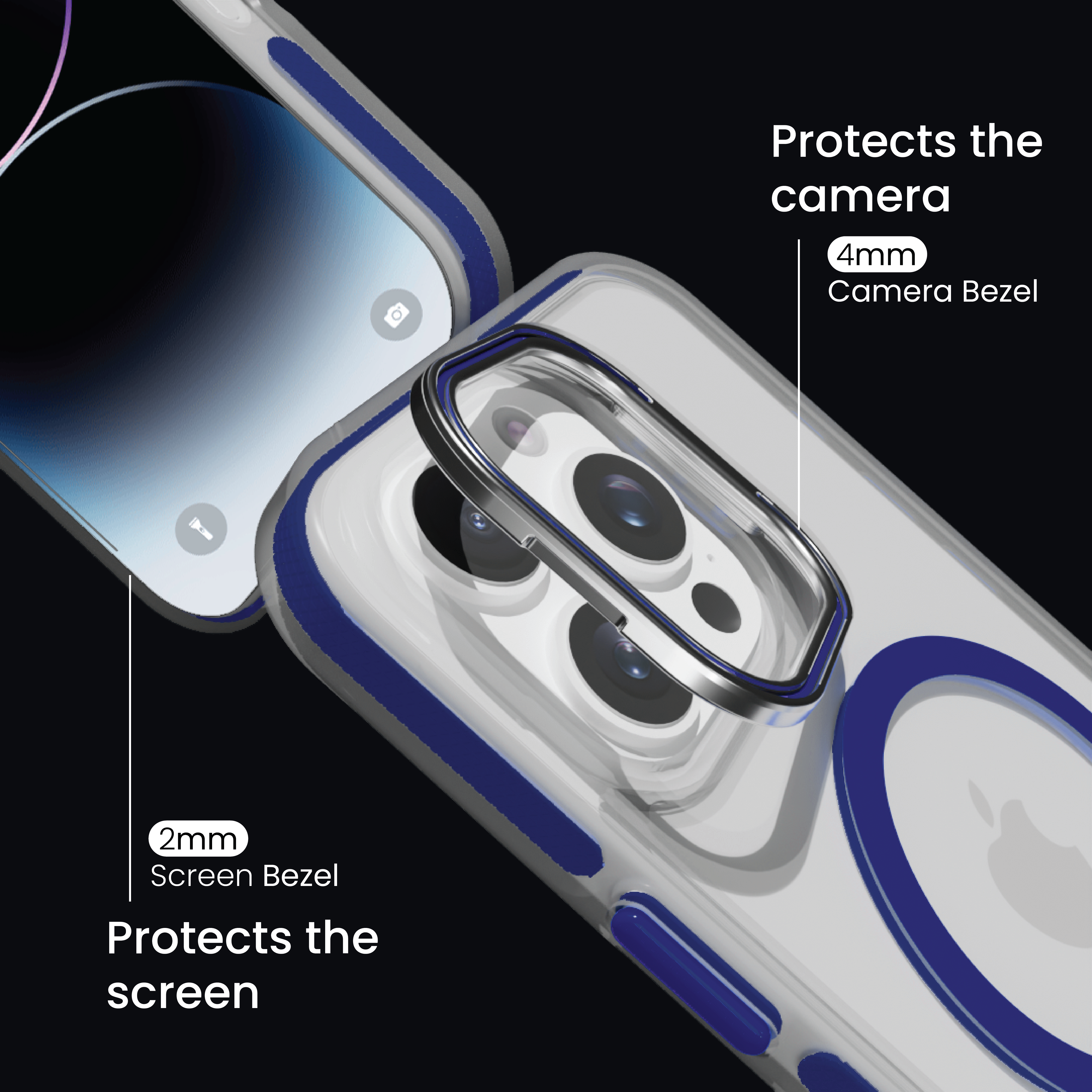 Basics - iPhone 16 Pro Cover - Clear Kickstand