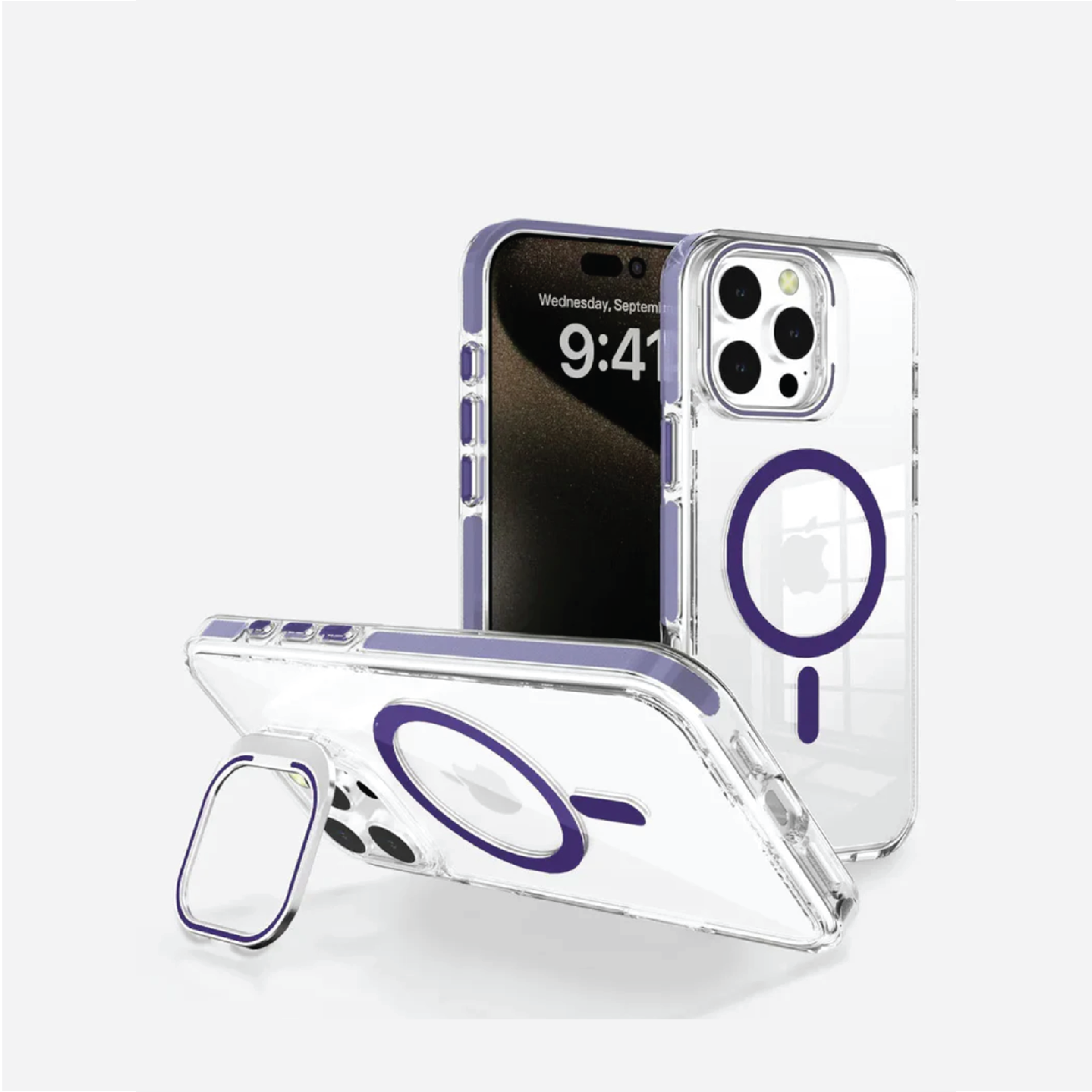 Basics - iPhone 16 Pro Cover - Clear Kickstand